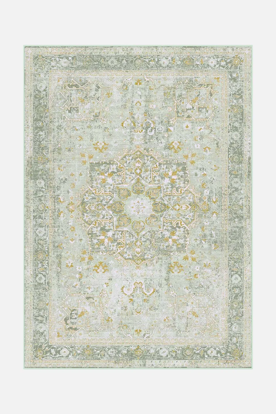 teppana-marie-mela-teppich-waschbar-blau-gr-n-boho image 1