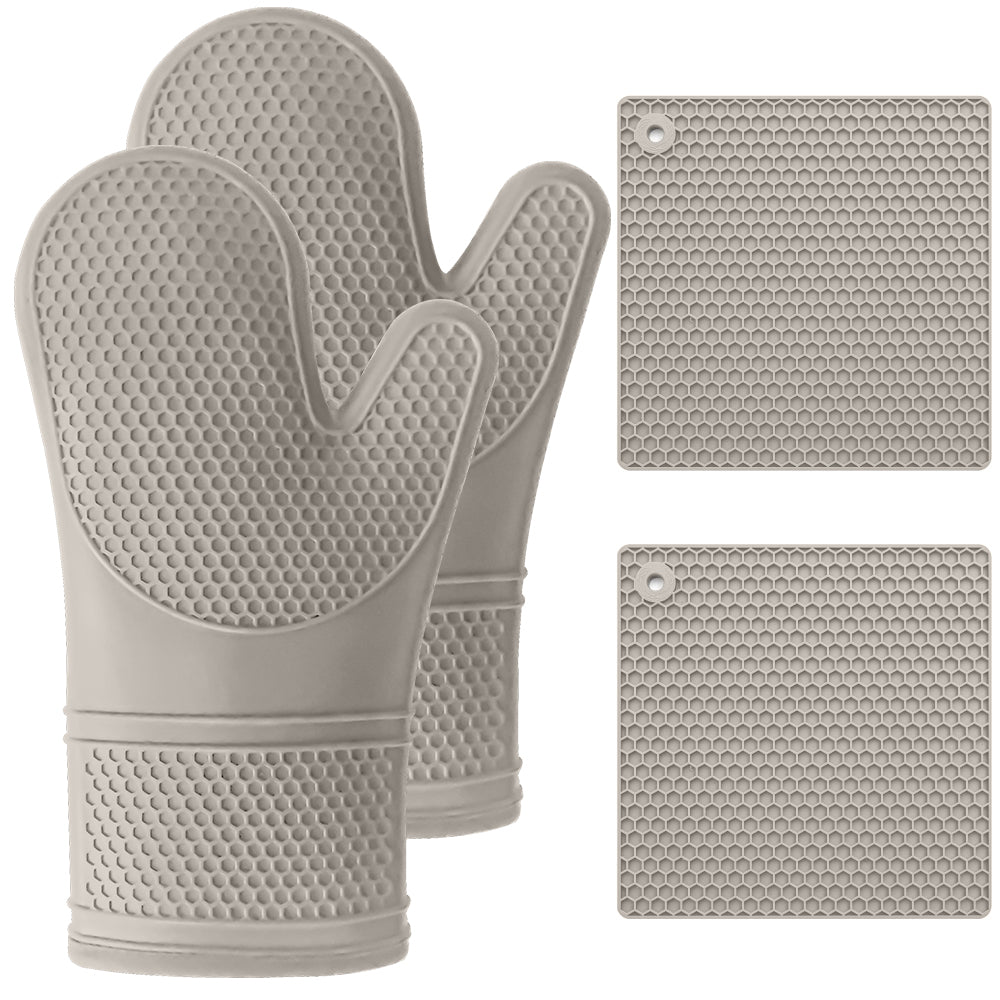 gorilla-grip-silicone-ofenhandschuh-mit-untersetzer-set image 1
