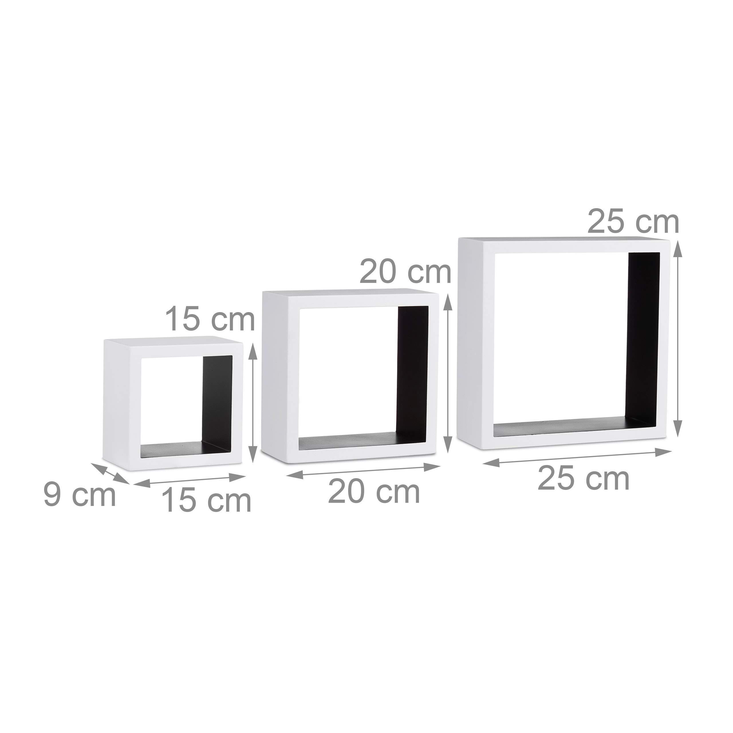 relaxdays-h-ngeregal-w-rfel-3er-set-wandboard-cube-quadratisch-mdf-wei-schwarz image 3