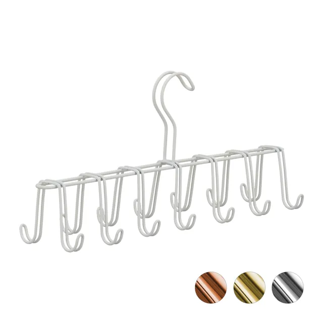 relaxdays-g-rtelhalter-krawattenhalter-metall-14-haken-wei-17-x-36-x-9-5-cm image 1