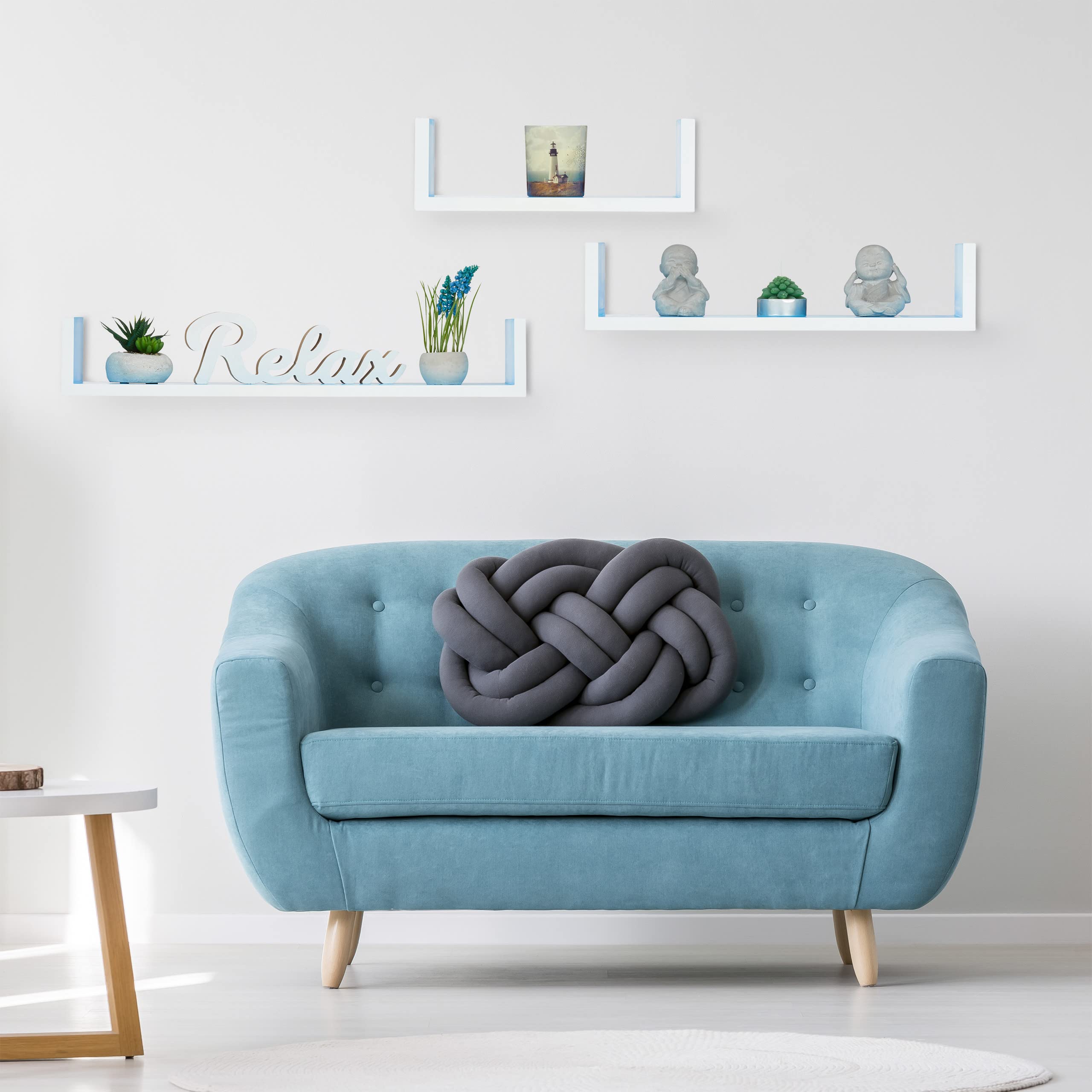 relaxdays-wandregal-u-form-3er-set-mdf-wei-schwarz-15-cm-tief image 2