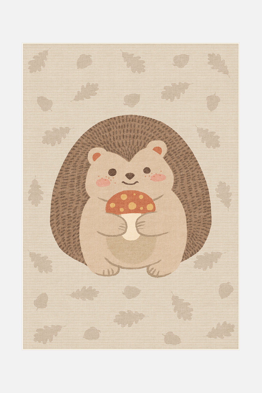 teppana-waldigel-beige-teppich-waschbarer-kinder-teppich-flora-fauna image 1