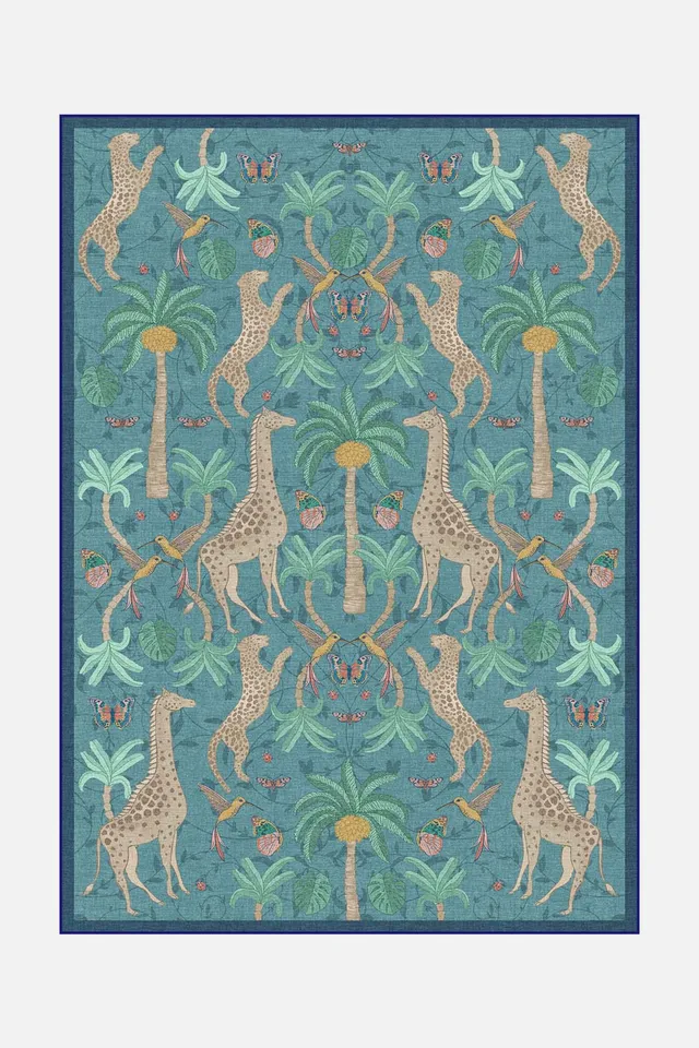 teppana-savanne-blau-teppich-waschbar image 1