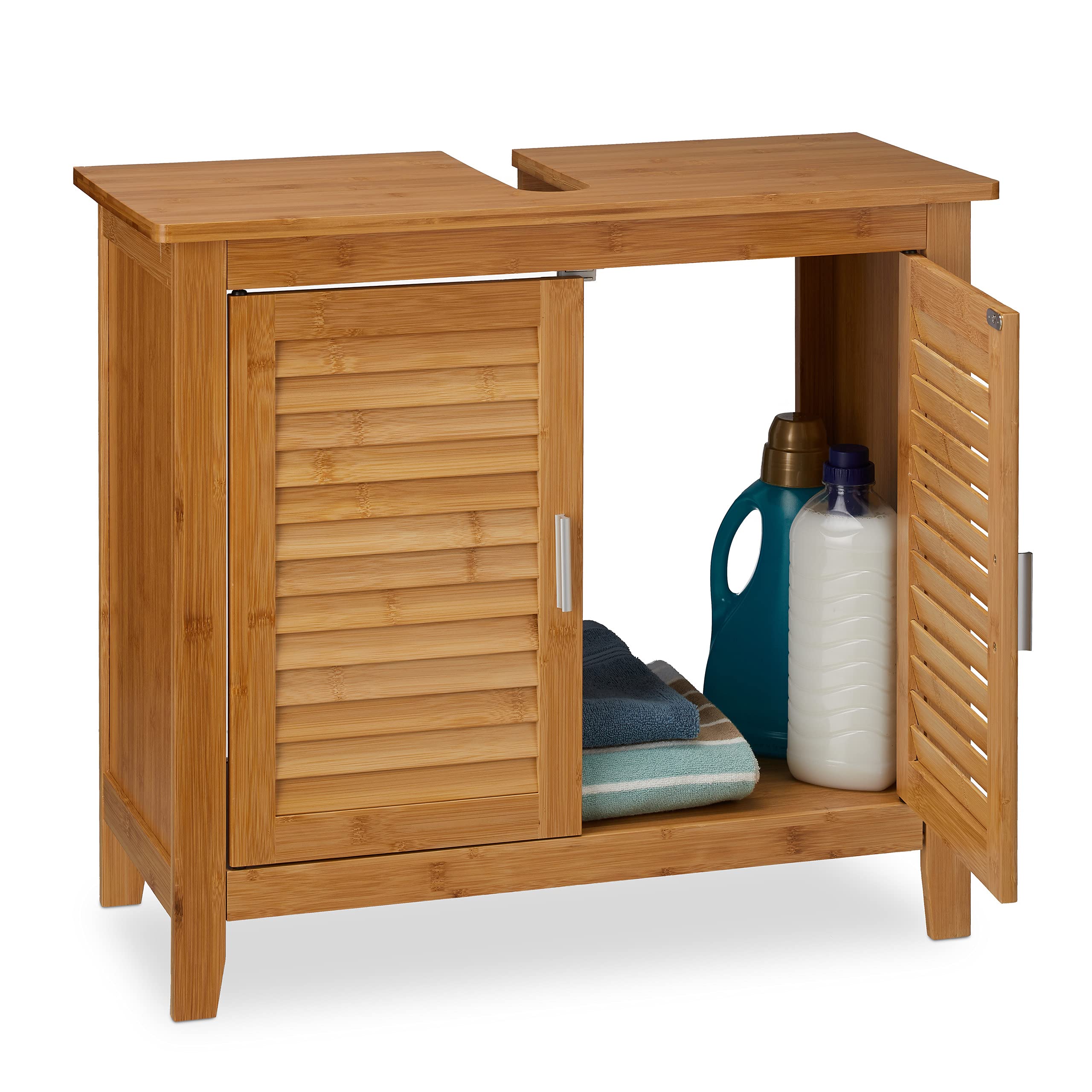 relaxdays-waschbeckenunterschrank-lamell-bambus-60-x-67-x-30-cm-natur image 1