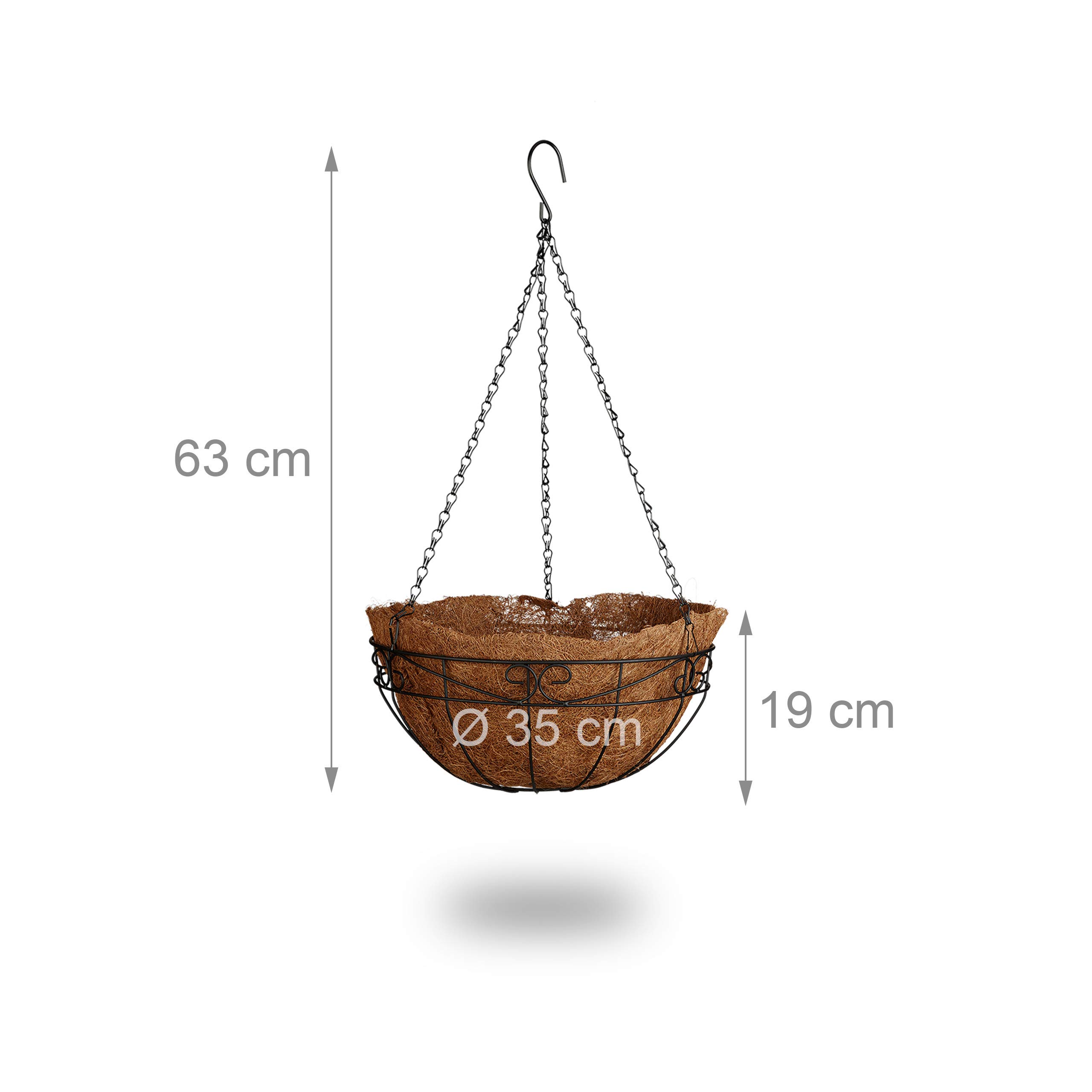 relaxdays-blumenampel-3-k-rbe-kokos-35-cm-33-liter-braun-mit-kette image 3