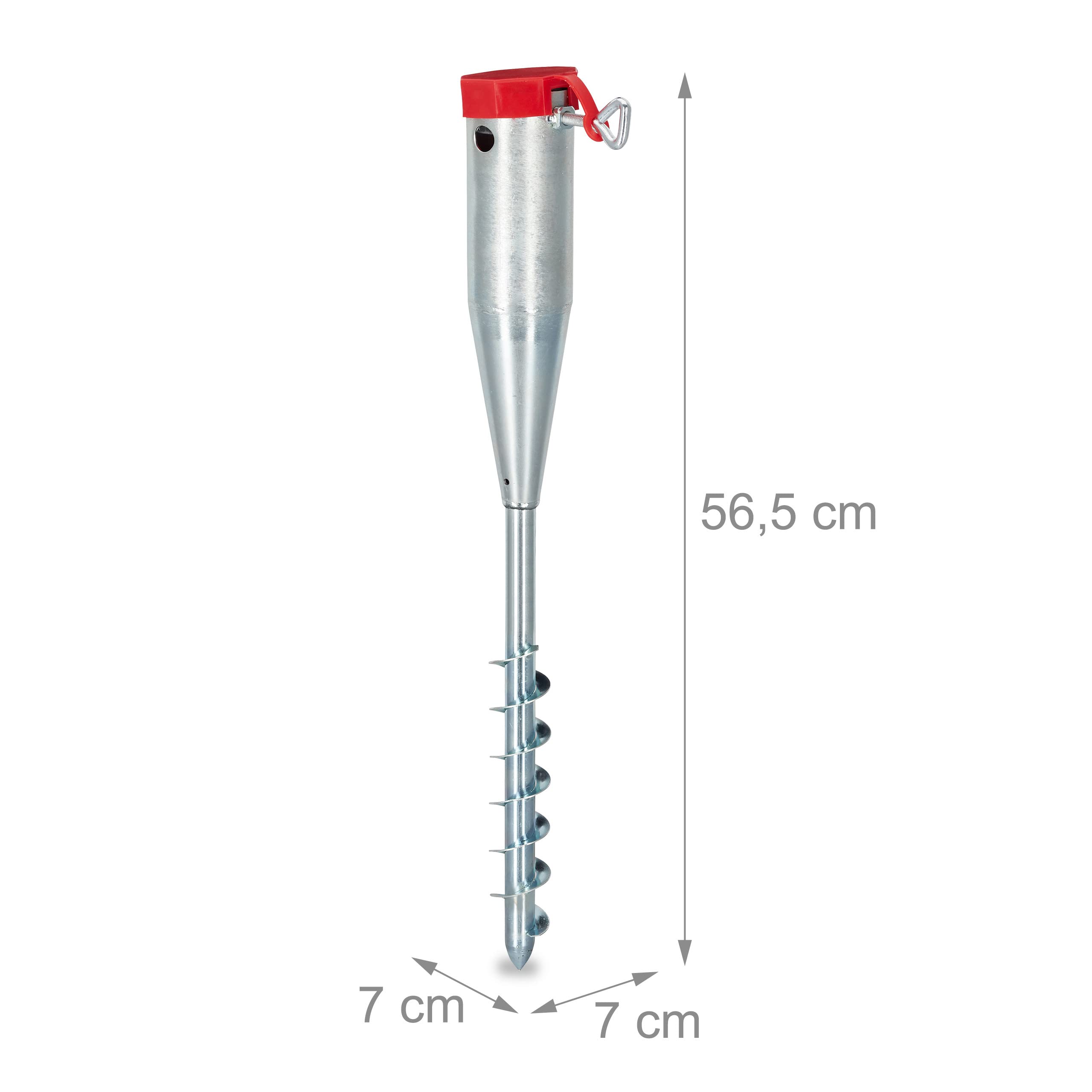 relaxdays-bodenh-lse-sonnenschirm-silber-drehh-lse-stahl-verzinkt-mit-adapter-25 image 4