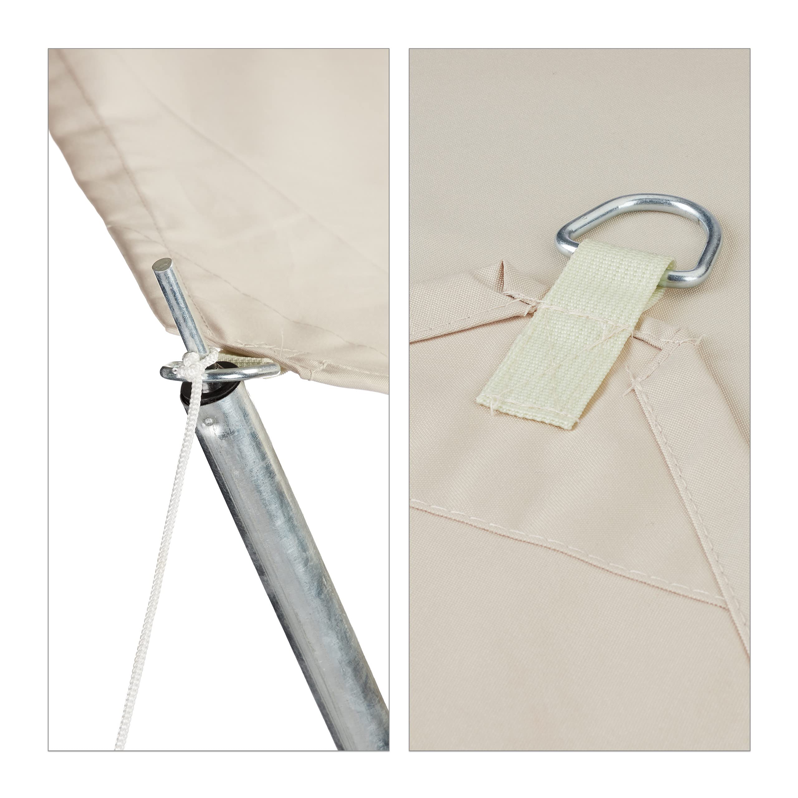 relaxdays-sonnensegel-rechteckig-3x4-m-mit-stangen-beige-wasserfest image 6