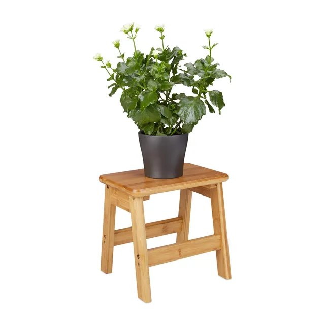 relaxdays-fu-bank-rustico-bambus-hocker-natur-27-cm image 1