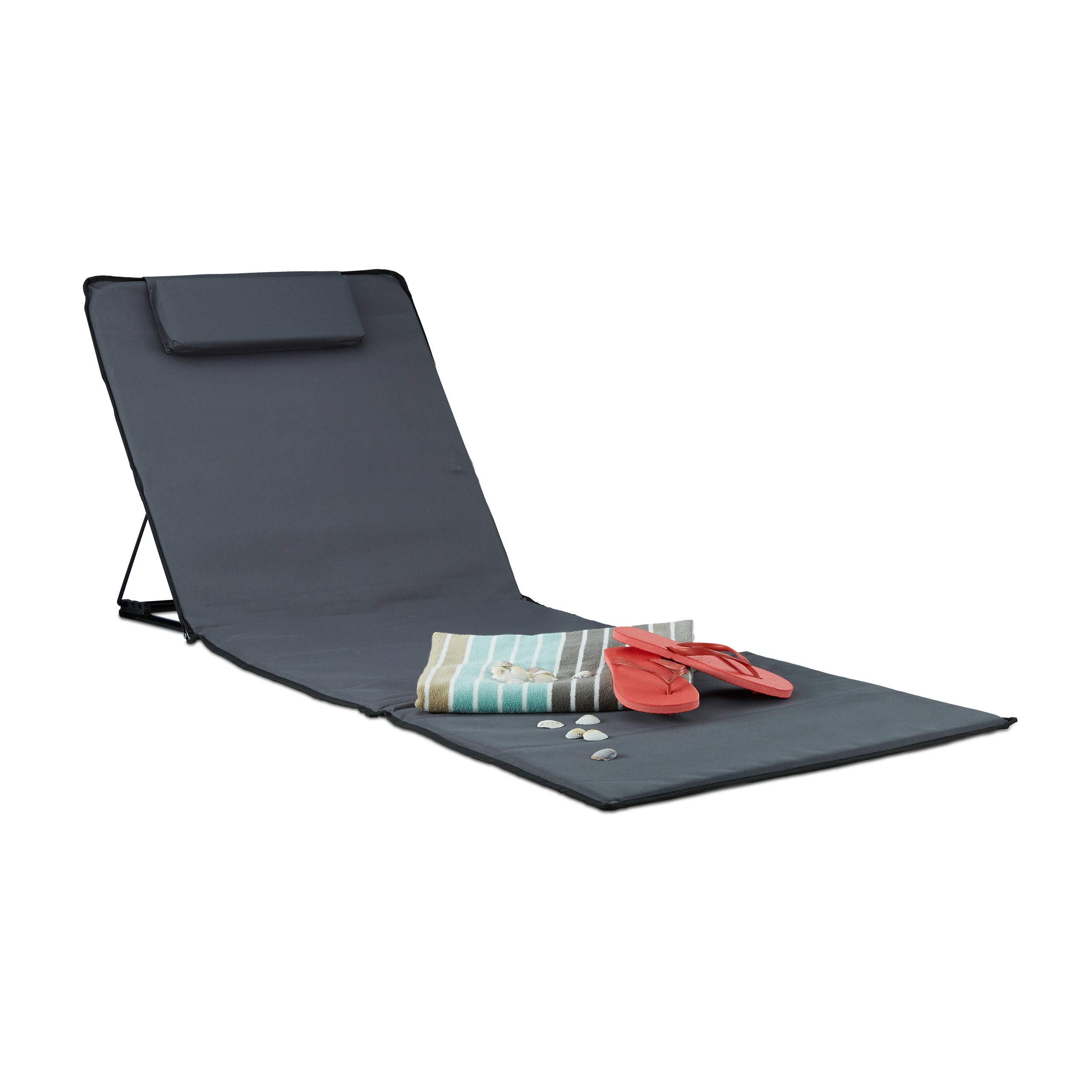 relaxdays-strandmatte-xxl-60-x-195-cm-anthrazit image 1