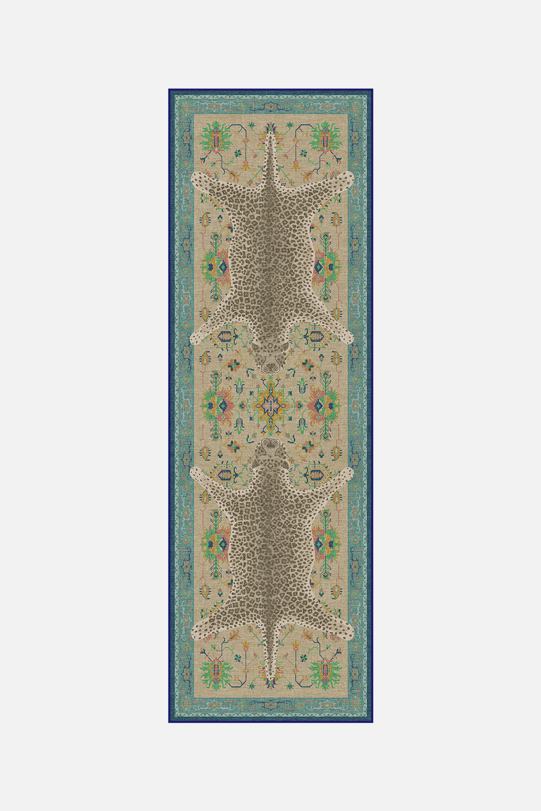 teppana-leopard-bunt-teppich-waschbarer-indoor-teppich-flora-fauna-kollektion image 5