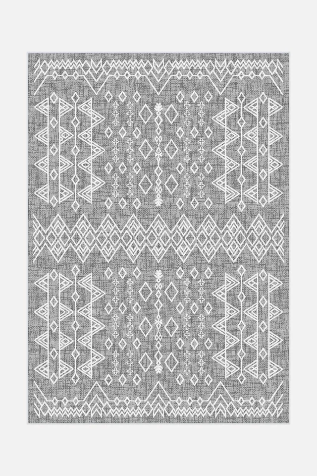 teppana-aylin-eiskristall-teppich-waschbarer-indoor-teppich-grau-geometrisch image 1