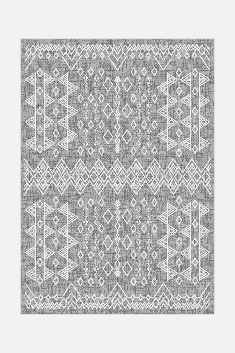 teppana-aylin-eiskristall-teppich-waschbarer-indoor-teppich-grau-geometrisch image 1