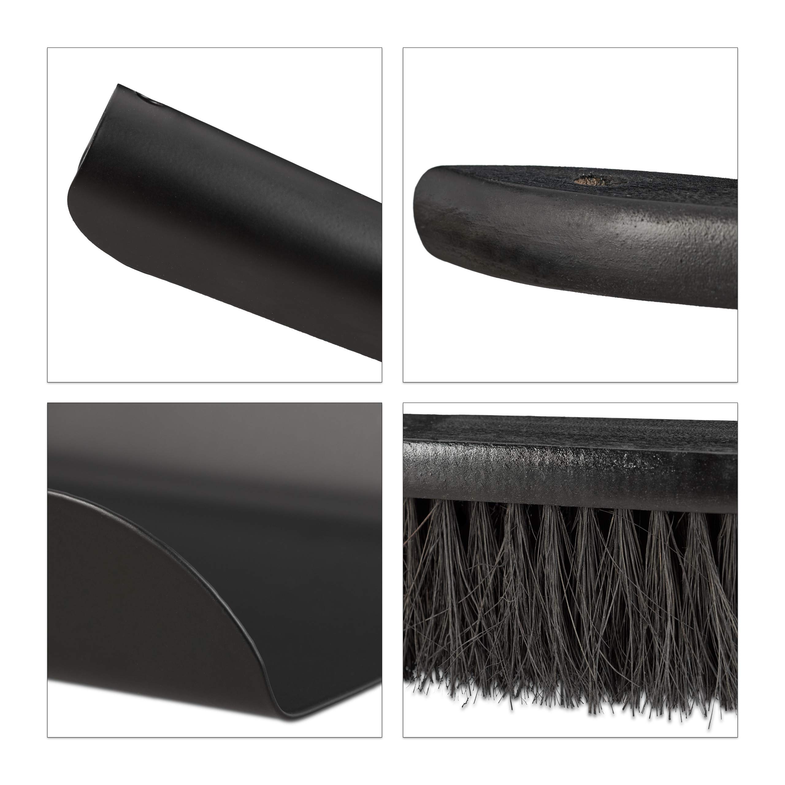 relaxdays-kehrgarnitur-klein-41-cm-schwarz-handfeger-mit-kaminschaufel image 5