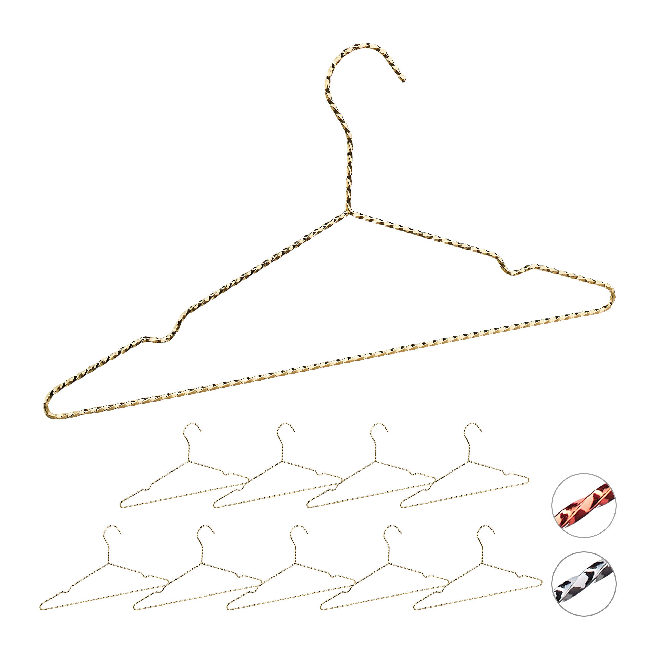 relaxdays-drahtb-gel-10er-set-metall-42-cm-gold image 1
