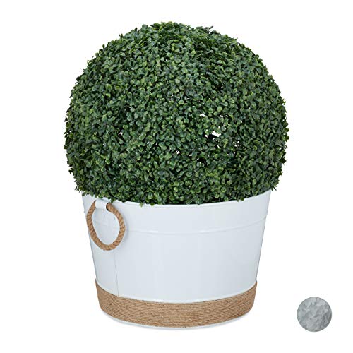 relaxdays-zinkwanne-rund-30-l-getr-nkek-hler-pflanztopf-wei-hxd-26x41-5-cm image 8