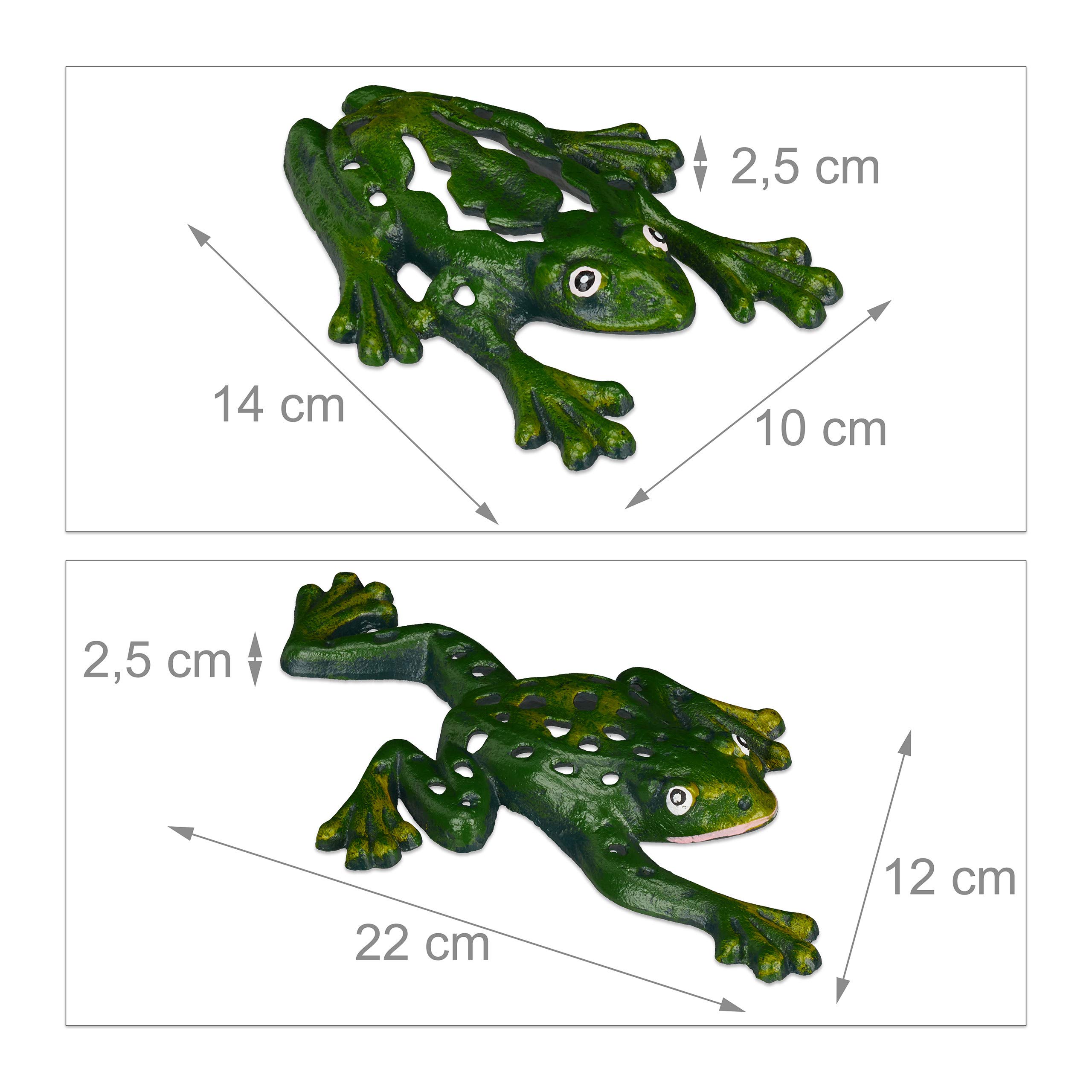 relaxdays-gartenfigur-frosch-2er-set-gusseisen-gr-n-wetterfest image 4