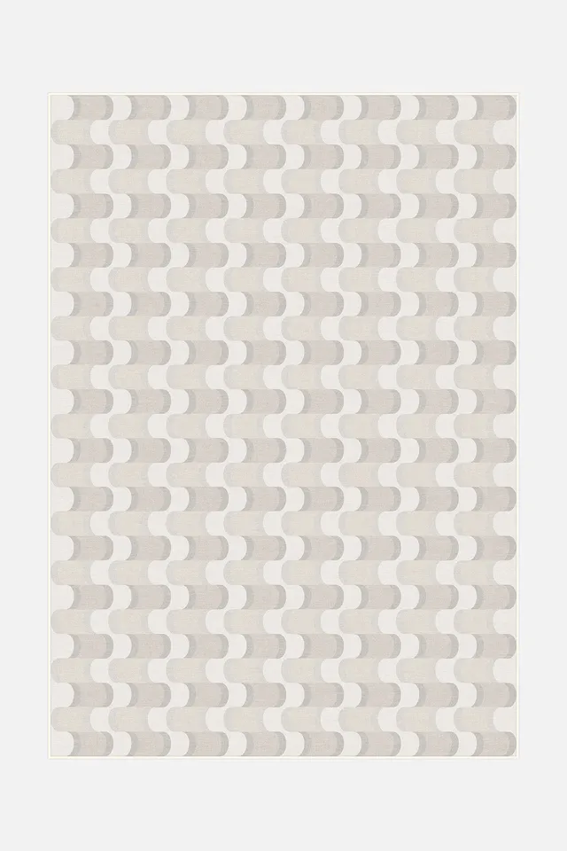teppana-linea-sand-teppich-waschbarer-beige-teppich-geometrisch image 1