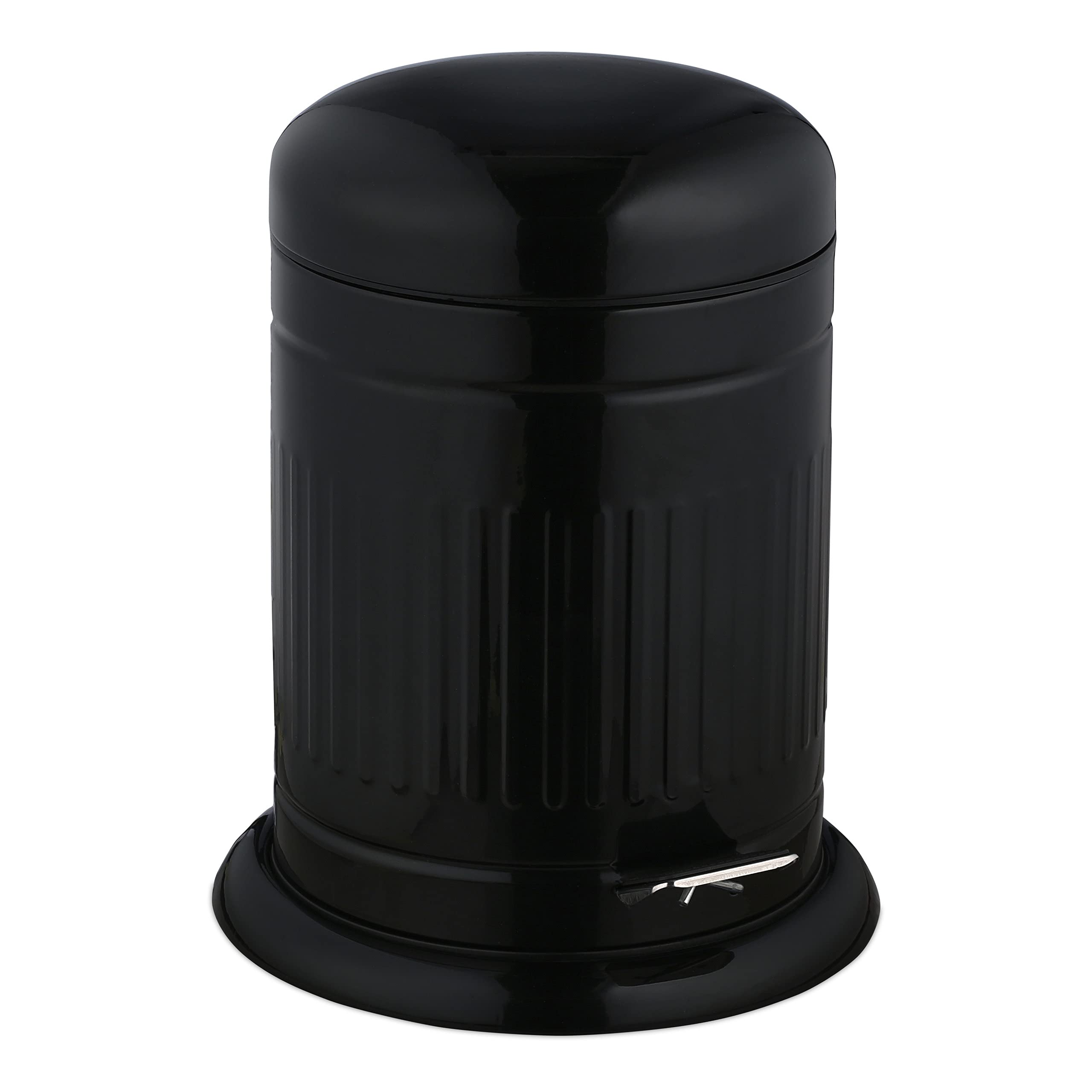 relaxdays-kosmetikeimer-5-liter-mit-treteimer-und-soft-close-in-schwarz image 1