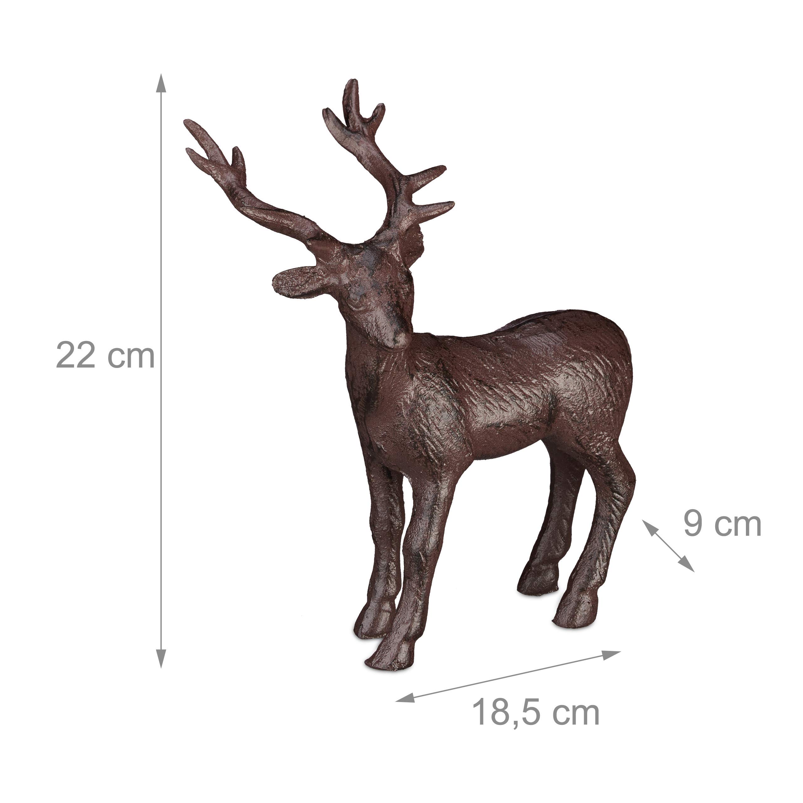 relaxdays-hirsch-figur-gusseisen-garten-deko-stehend-braun-22-cm image 4