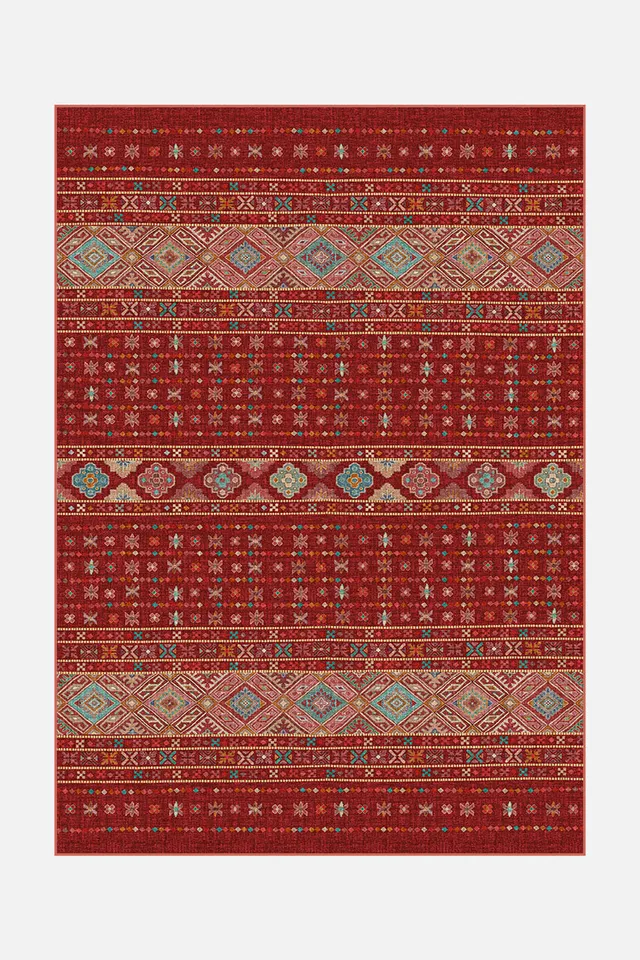 teppana-noura-rubin-teppich-rot-waschbar-boho image 1