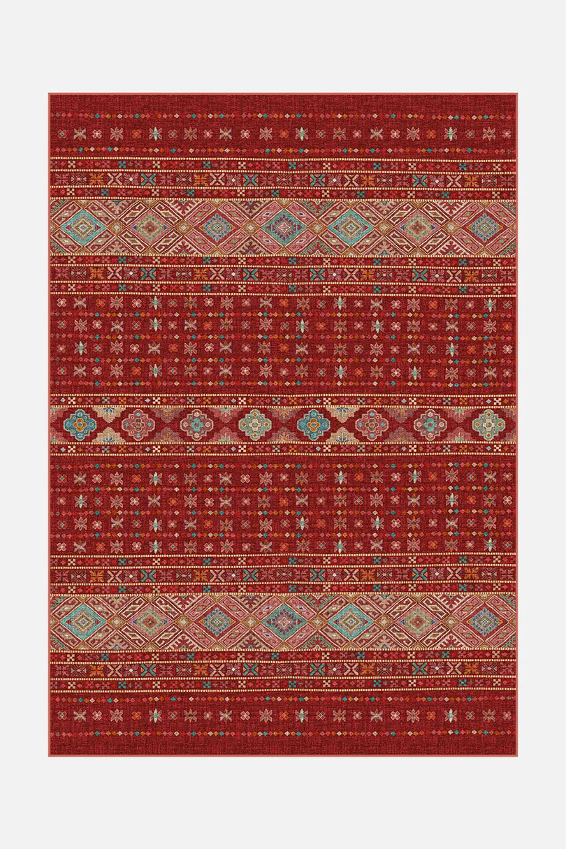 teppana-noura-rubin-teppich-rot-waschbar-boho image 1