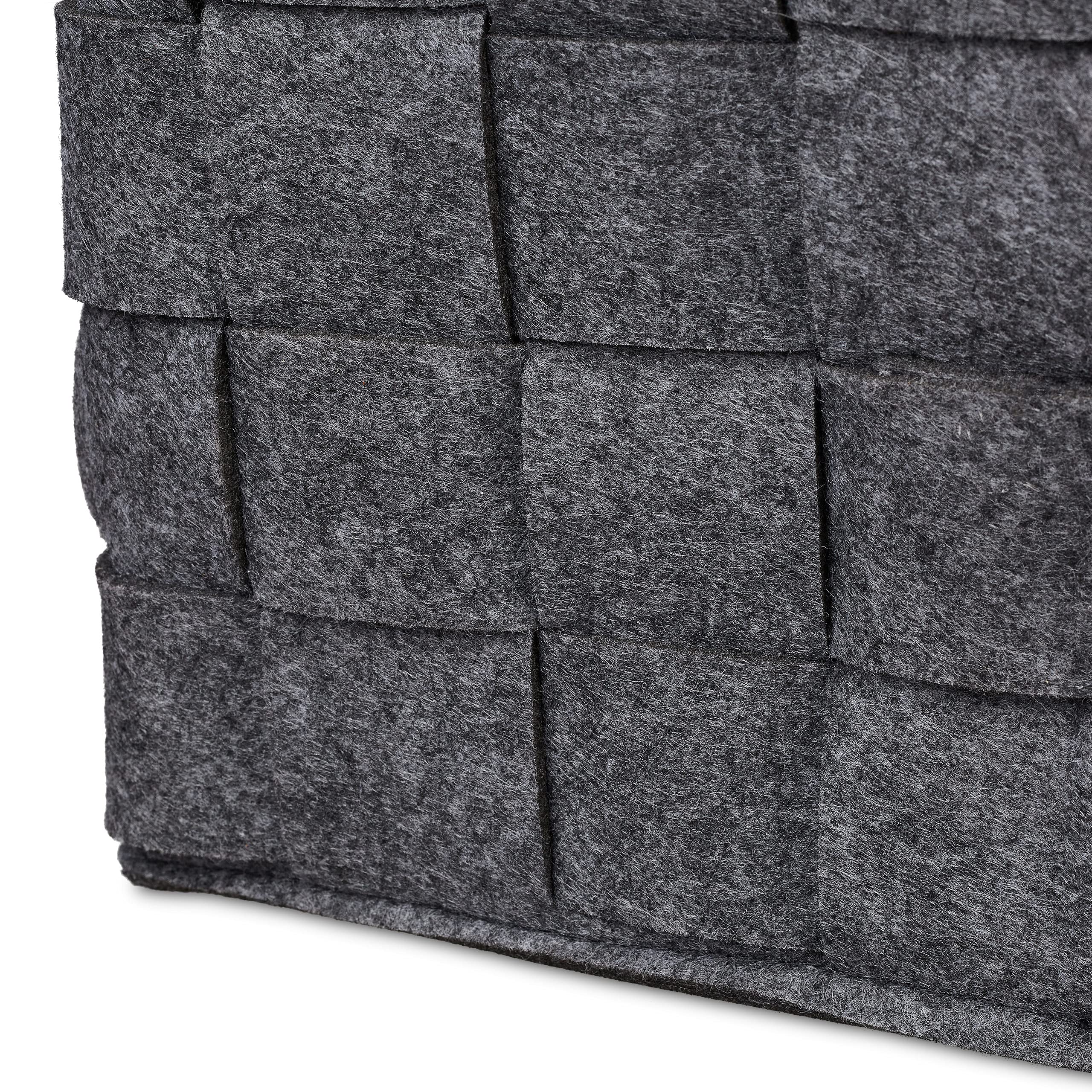 relaxdays-filzkorb-geflochten-aufbewahrungskorb-dunkelgrau-29-x-31-x-31-cm image 8