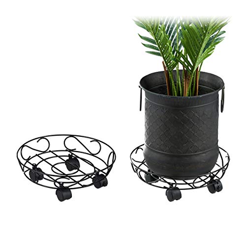 relaxdays-pflanzenroller-2er-set-rund-metall-schwarz-bis-28-cm image 8