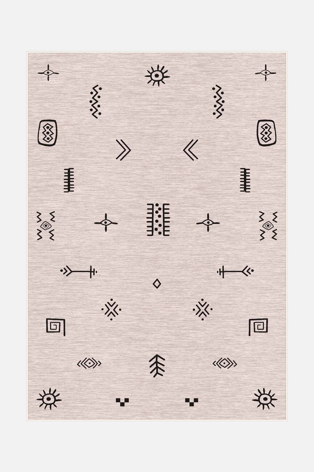 teppana-ari-rose-teppich-waschbarer-geometrisch-perser-creme image 1