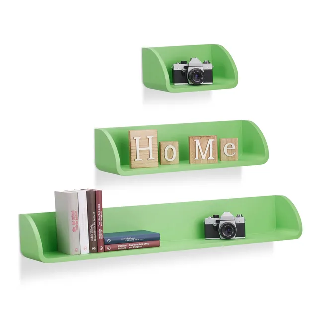 relaxdays-wandregal-3er-set-h-ngeregal-17-cm-tief-gr-n image 1
