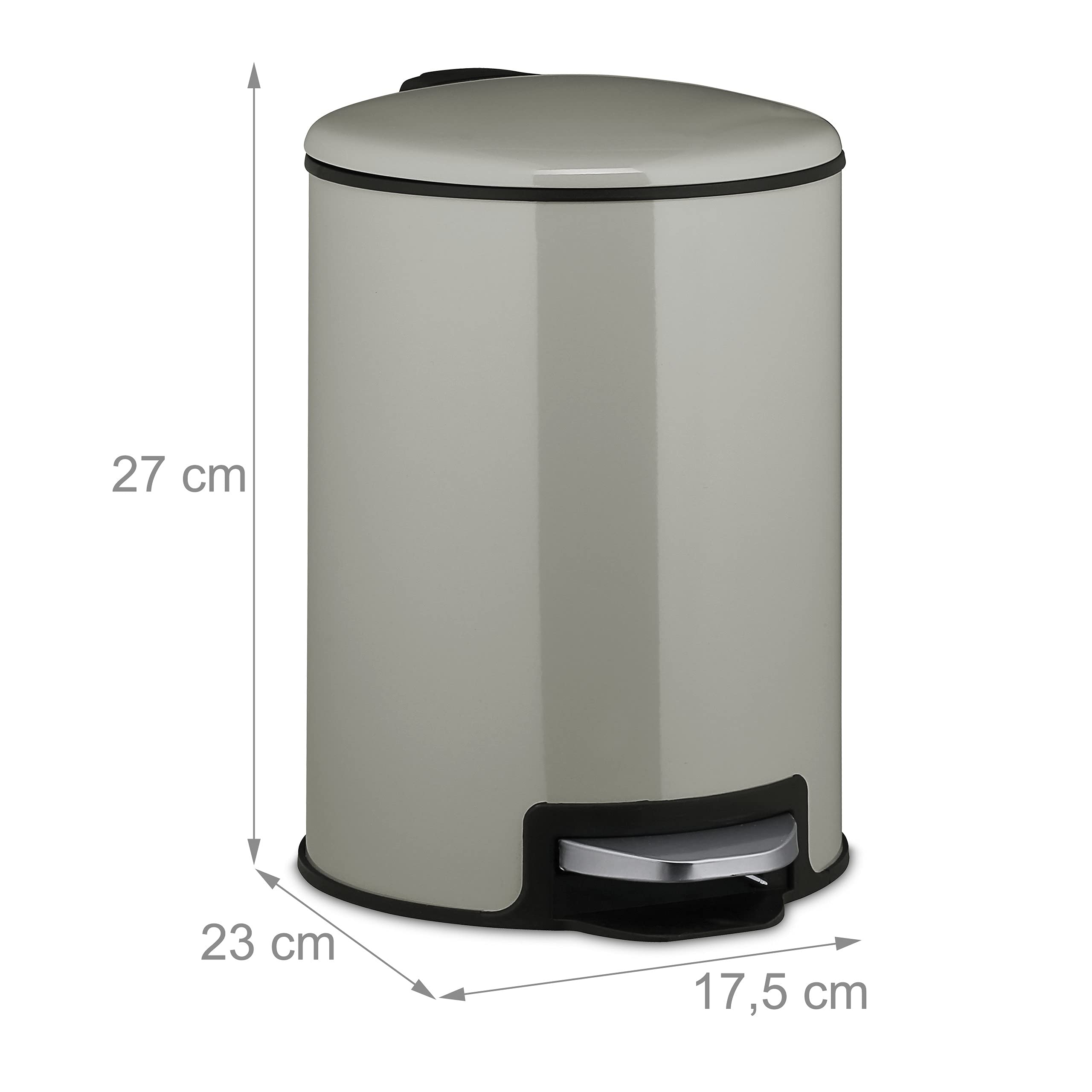 relaxdays-kosmetikeimer-3-liter-treteimer-mit-absenkautomatik-hellgrau image 4