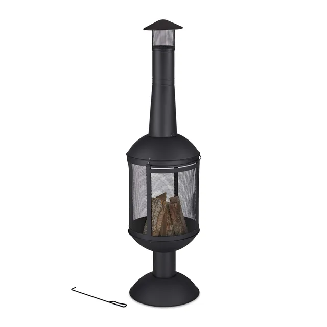 relaxdays-terrassenofen-gartenkamin-stahl-schwarz-hxd-190-x-50-cm image 1