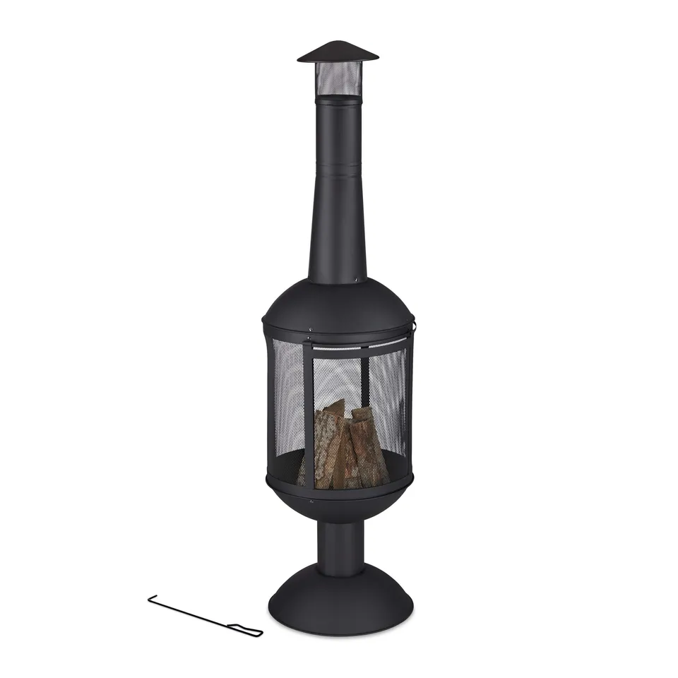 relaxdays-terrassenofen-gartenkamin-stahl-schwarz-hxd-190-x-50-cm image 1