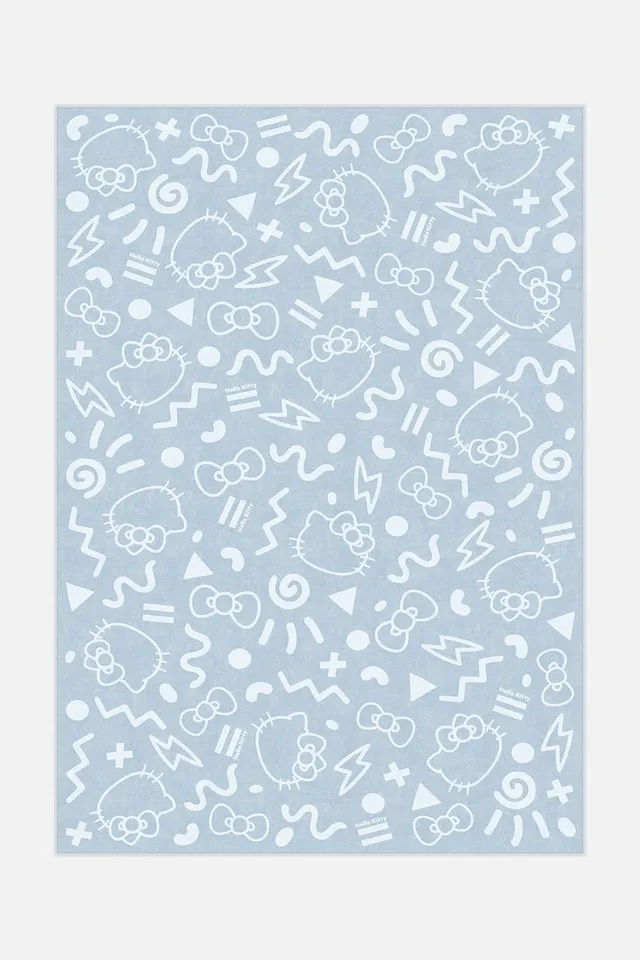 teppana-hello-kitty-comic-rauchblau-teppich-kinder image 1