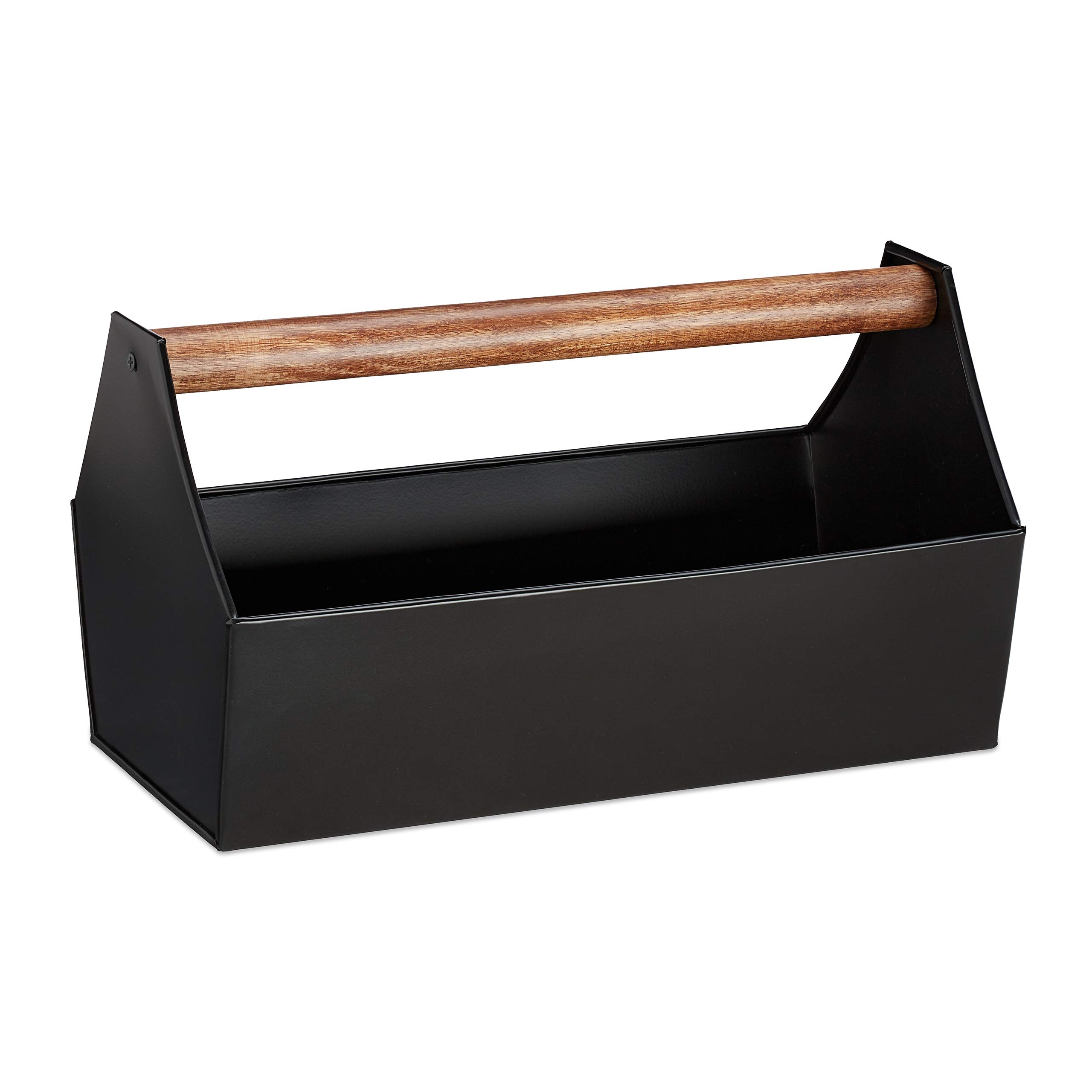 relaxdays-blumenkasten-mit-holzgriff-eisen-schwarz image 8