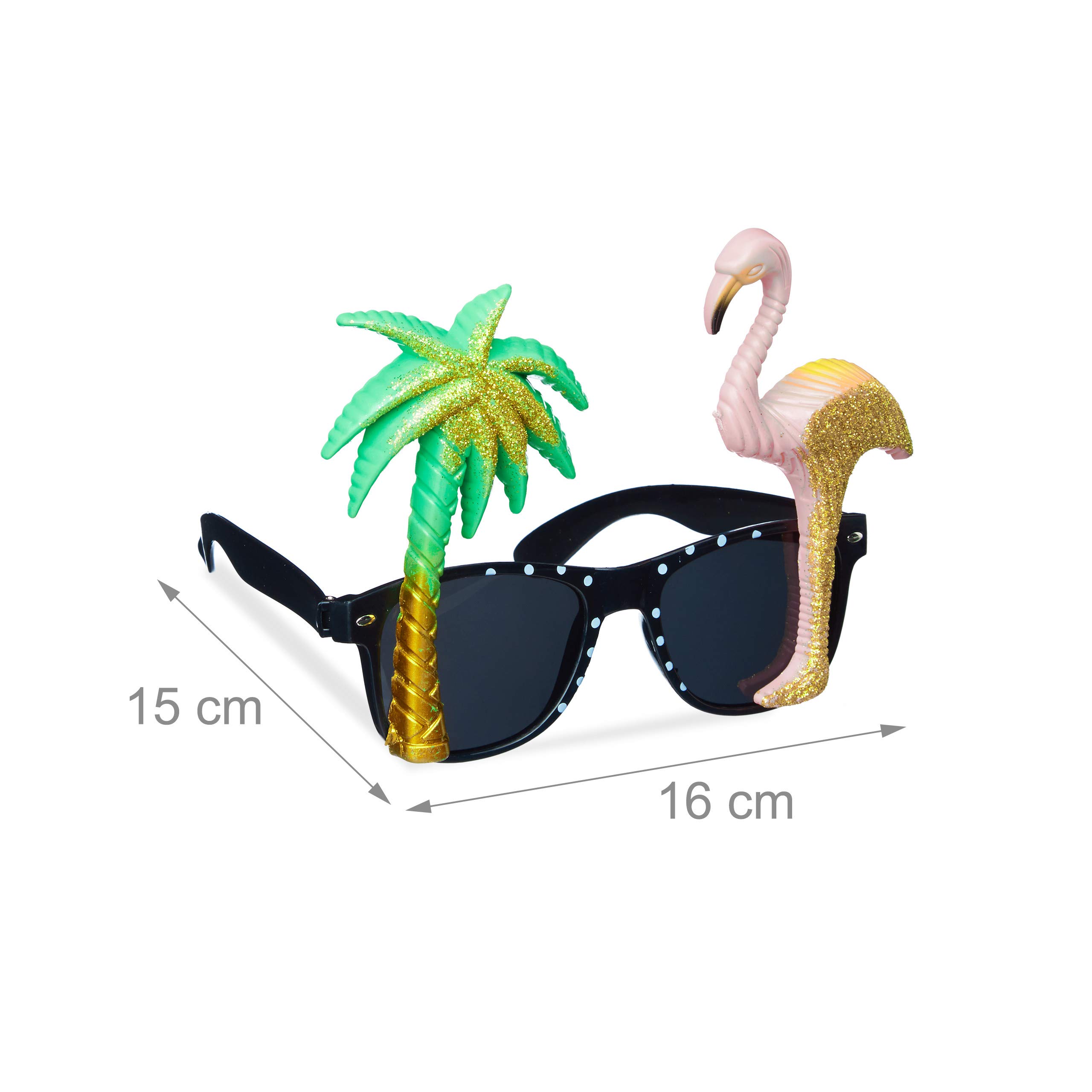 relaxdays-partybrillen-set-palme-und-flamingo image 4