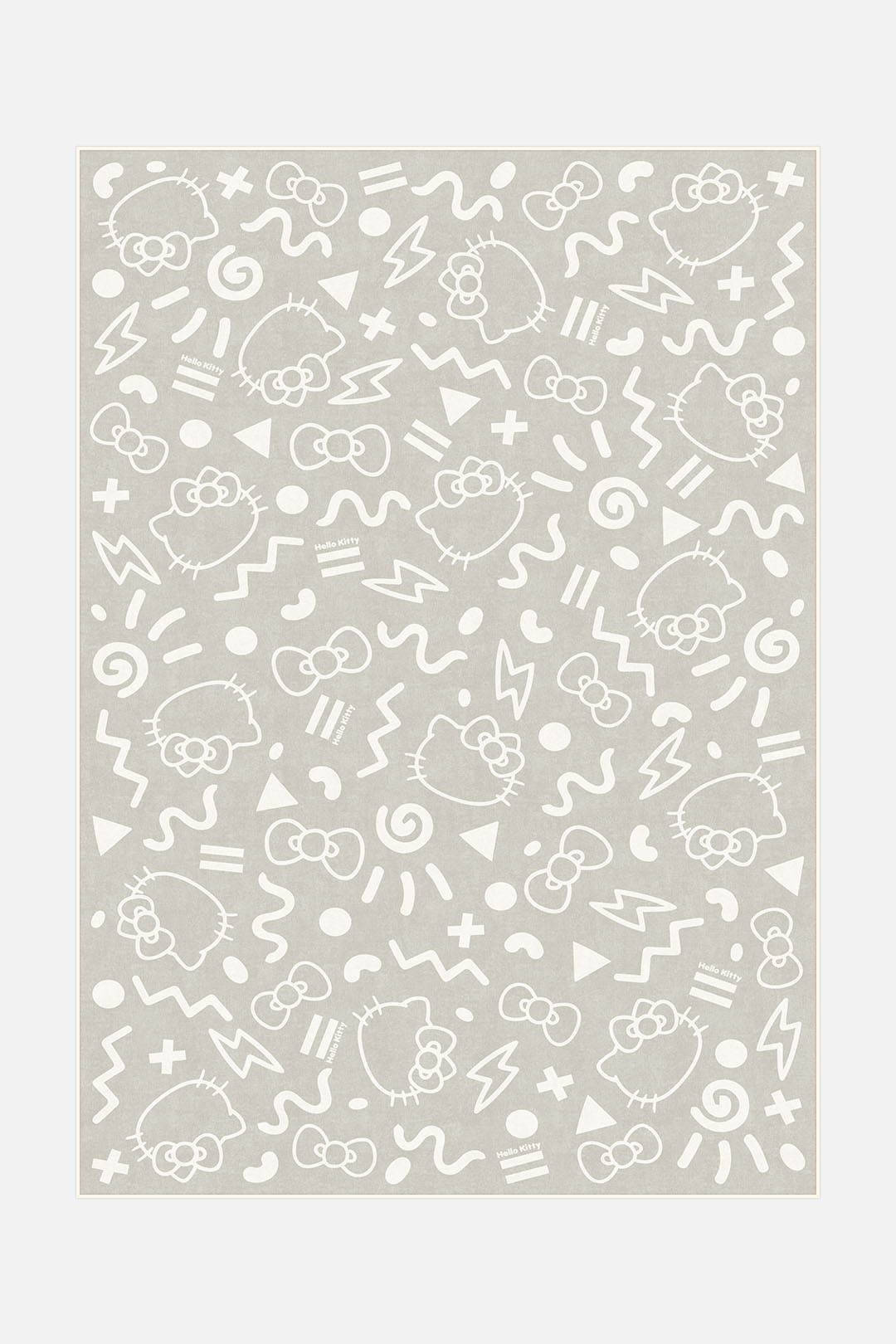 teppana-hello-kitty-comic-natur-waschbarer-kinder-teppich image 1