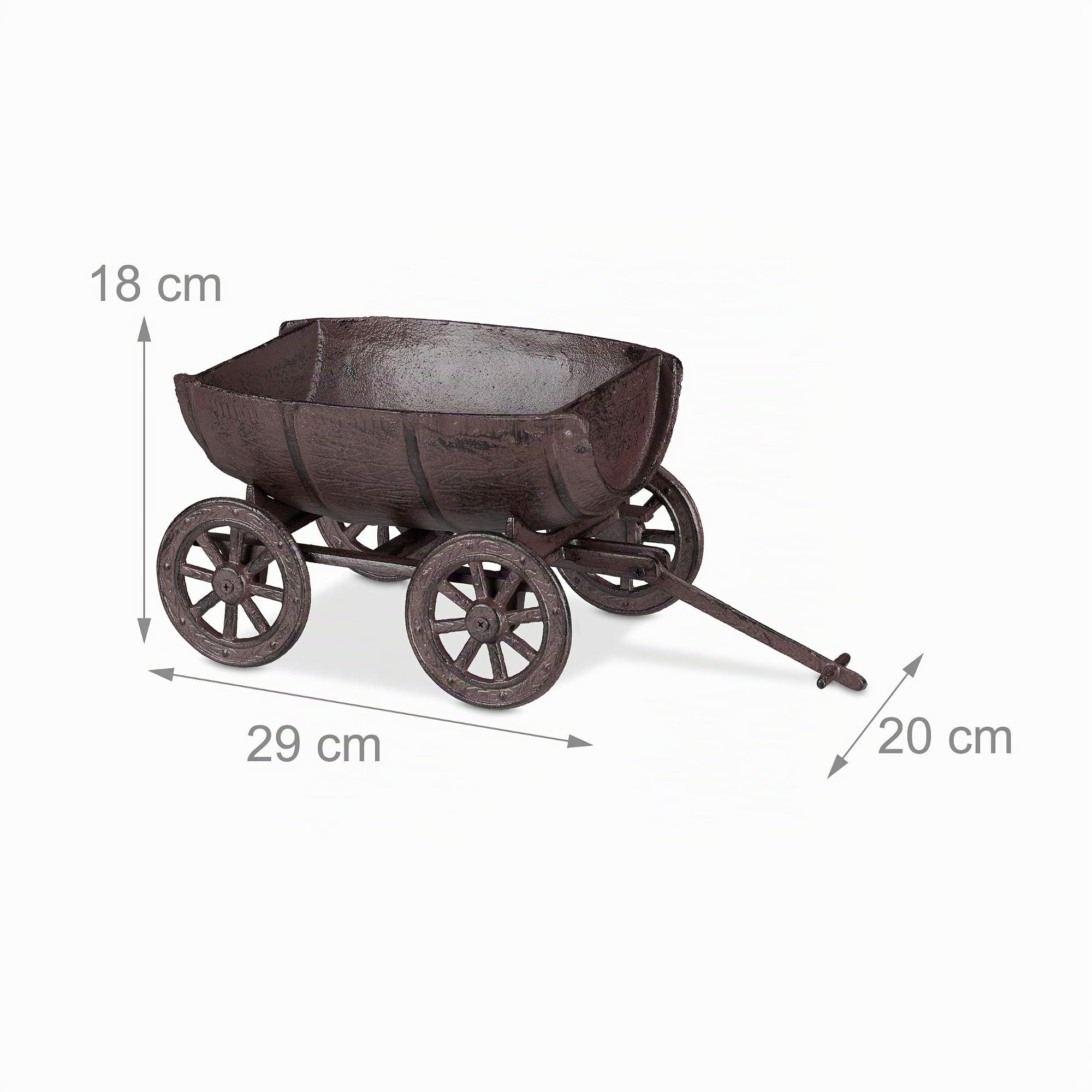 relaxdays-pflanzfass-halbes-weinfass-auf-karren-gusseisen-18-x-20-x-29-cm-braun image 4