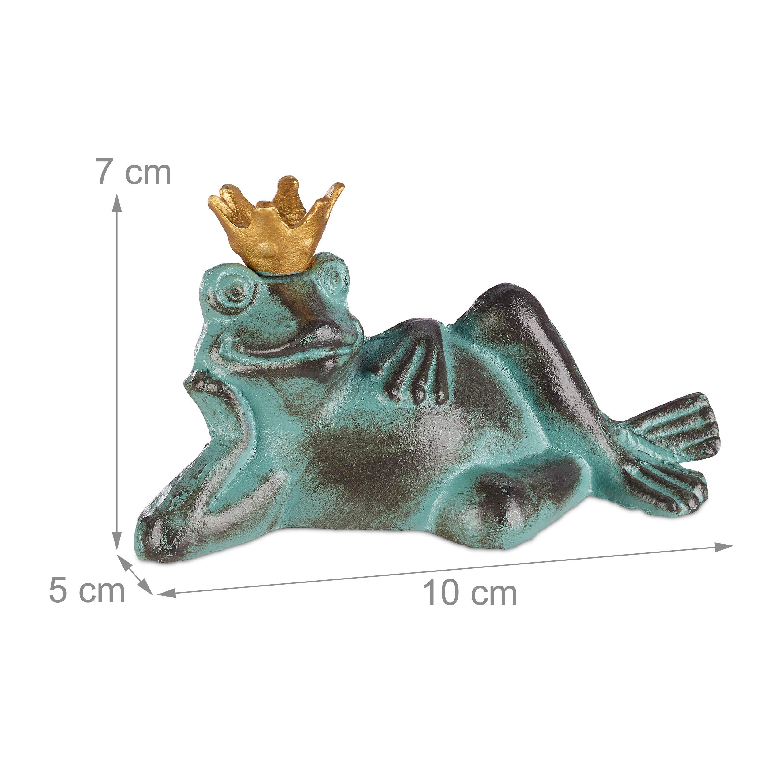 relaxdays-gartenfigur-froschk-nig-gr-e-s-gusseisen-gr-n image 4