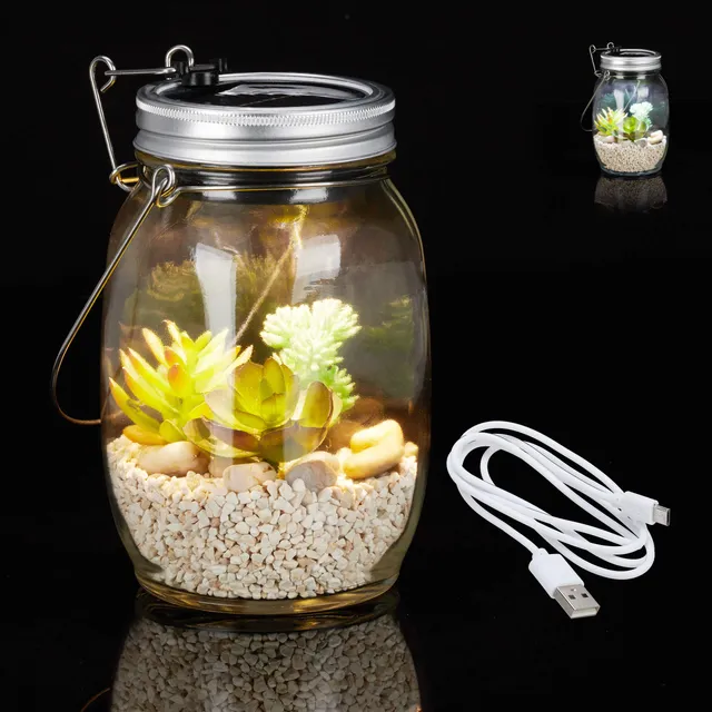 relaxdays-solarlampe-glas-8-leds-warm-kaltwei-transparent image 1