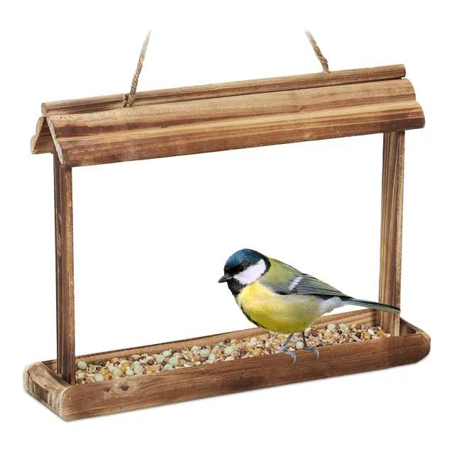 relaxdays-vogelfutterhaus-holz-zum-aufh-ngen-23-5x32x7-5-cm-braun image 1