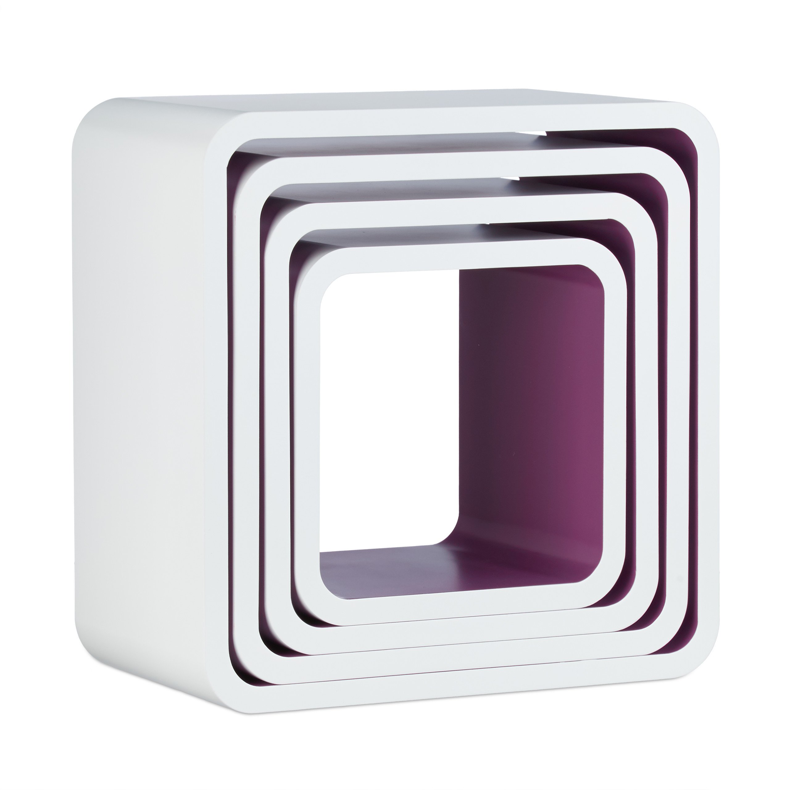 relaxdays-wandregal-cube-4er-set-mdf-wei-violett image 5
