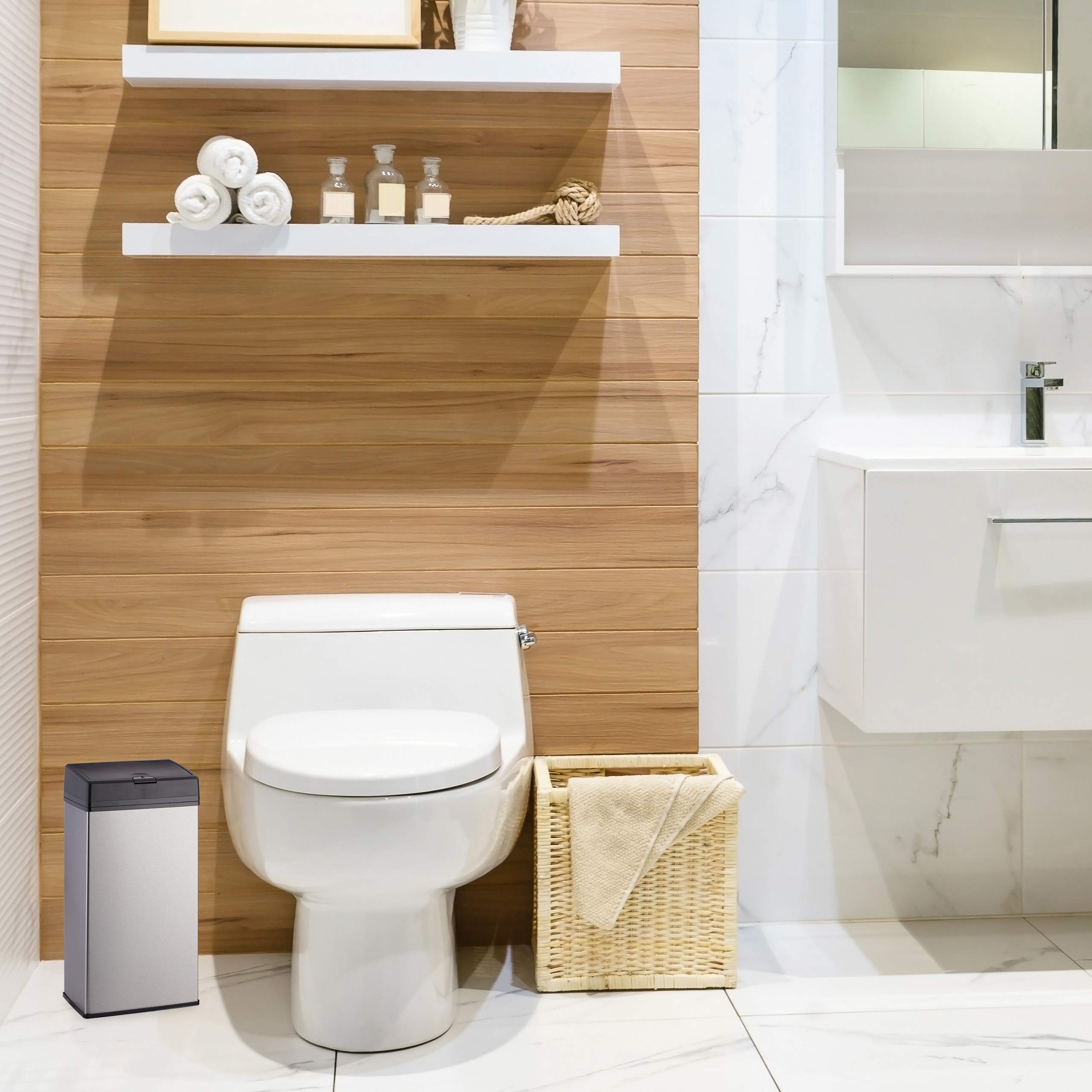 relaxdays-kosmetikeimer-edelstahl-6-liter-m-lleimer-push-funktion-silber-rechtec image 3