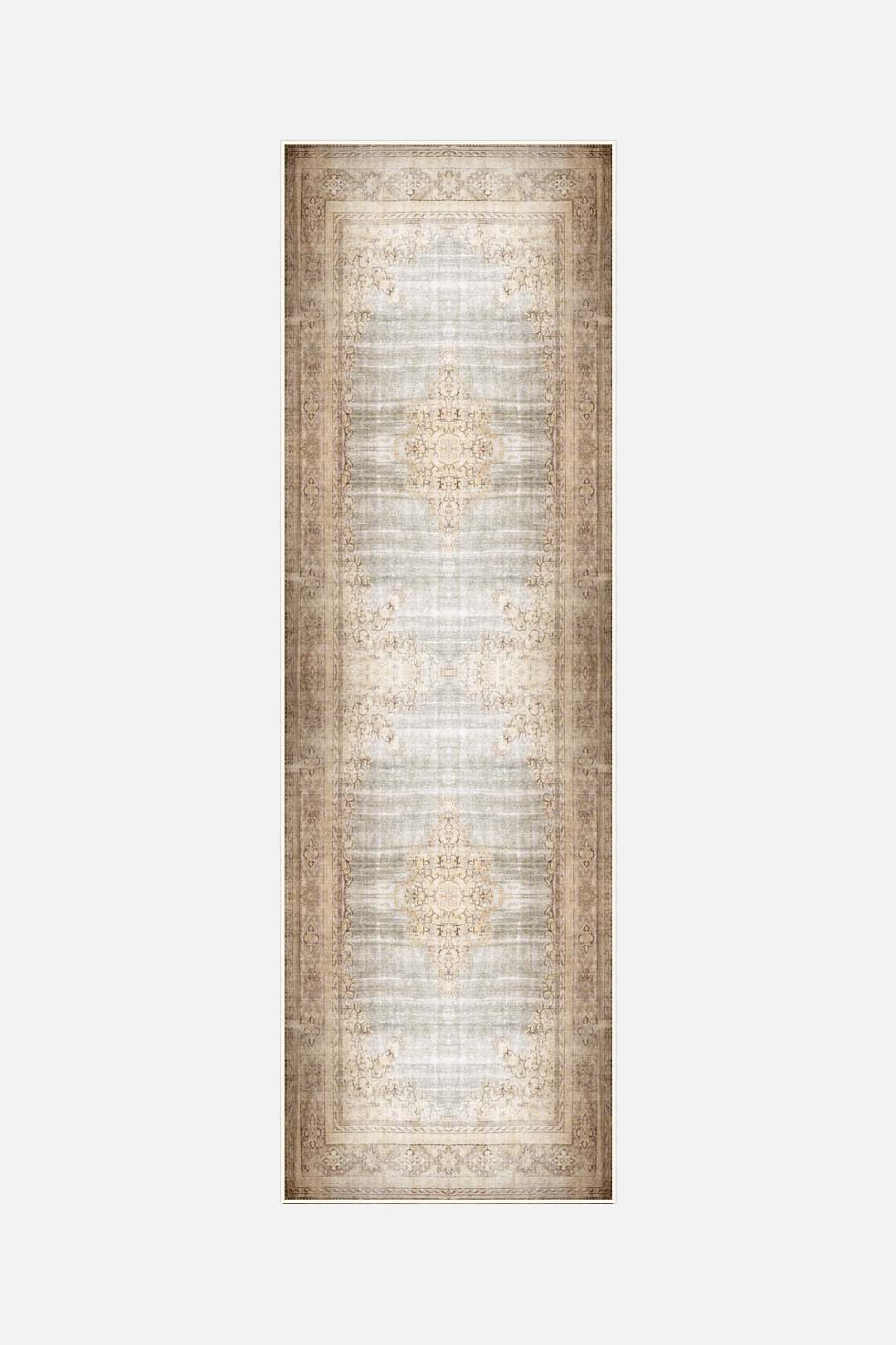 teppana-kimia-vintage-waschbarer-indoor-teppich-boho-braun image 5