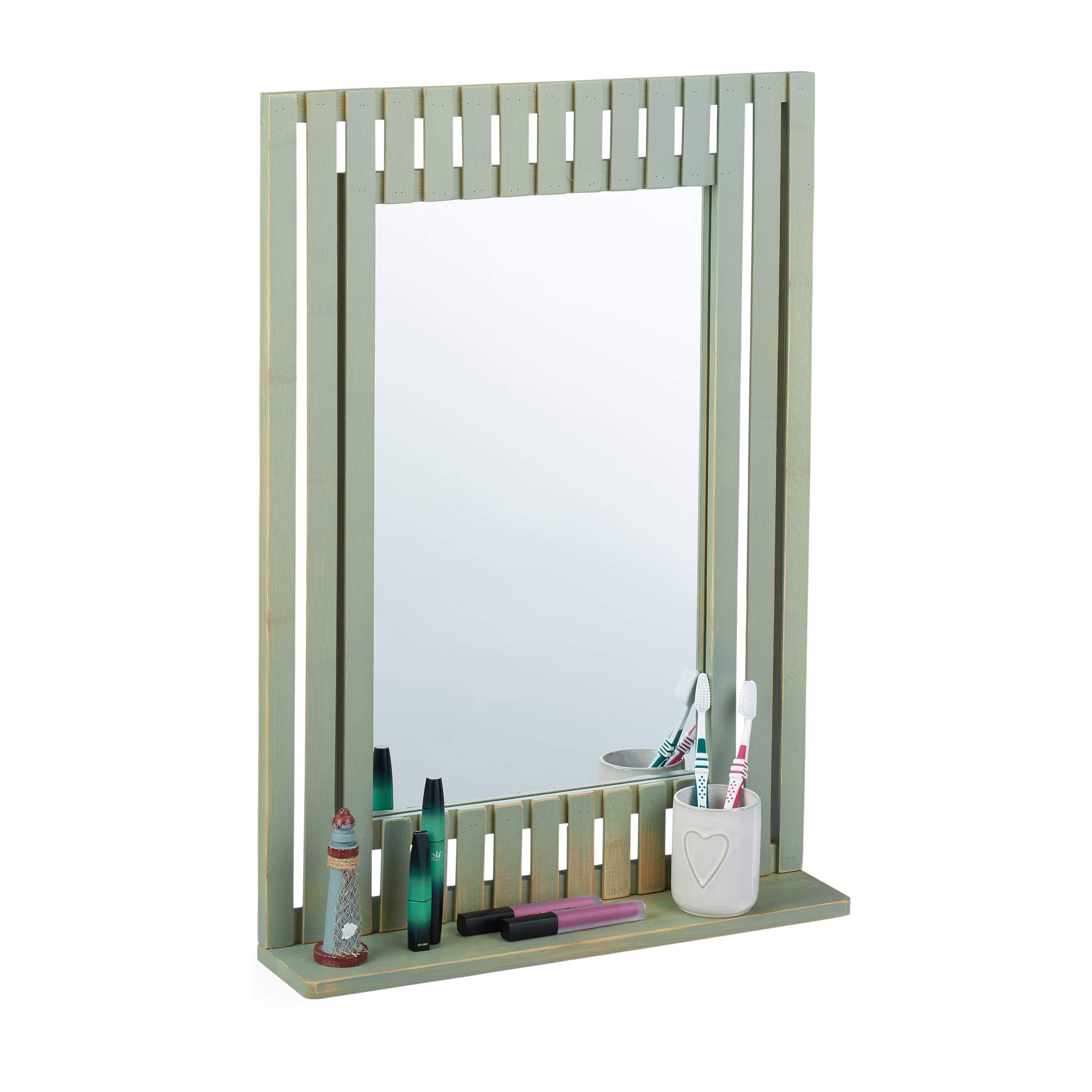 relaxdays-wandspiegel-bambus-rechteckig-70-x-50-x-10-5-cm-gr-n image 1