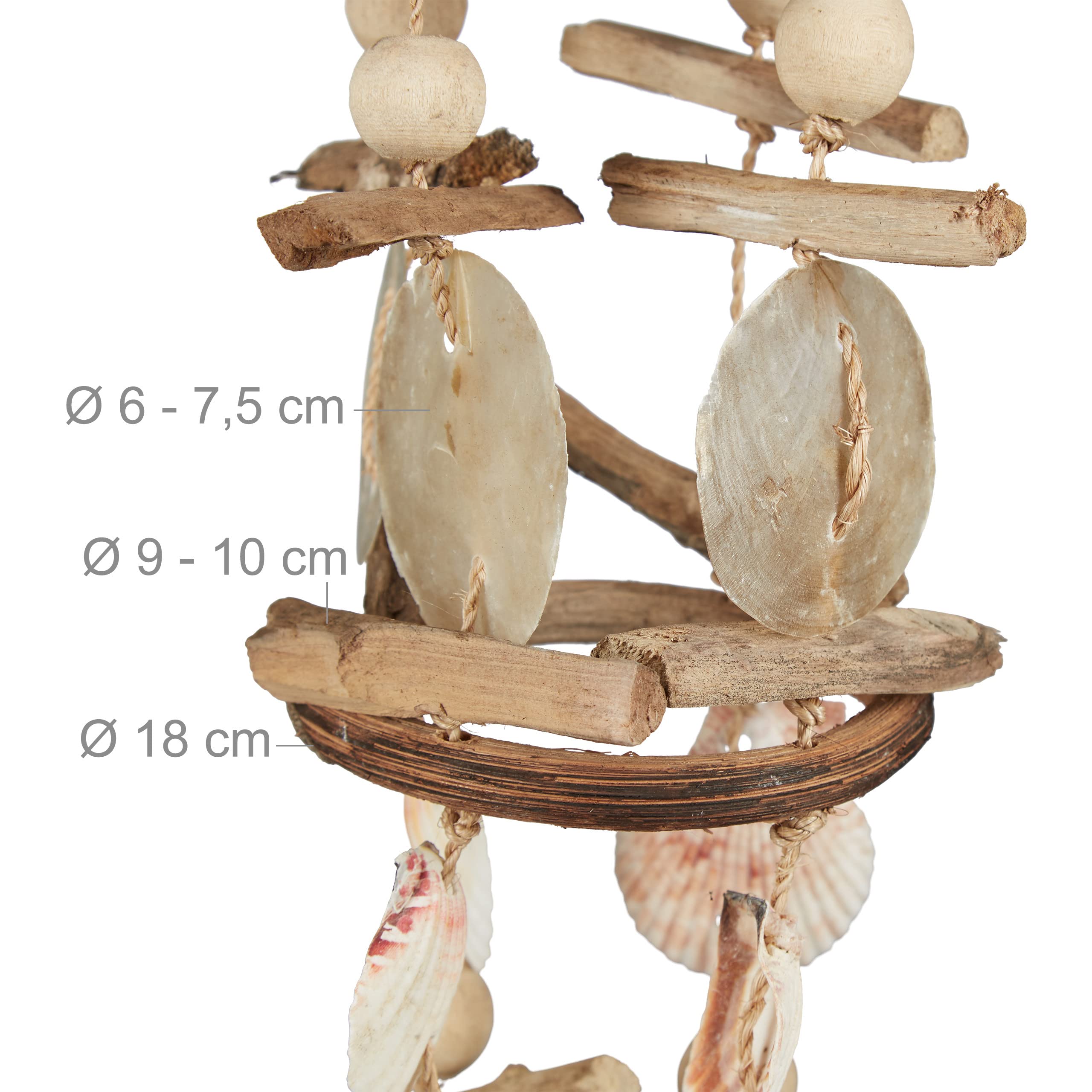relaxdays-windspiel-muscheln-holz-xxl-107-cm-natur image 5