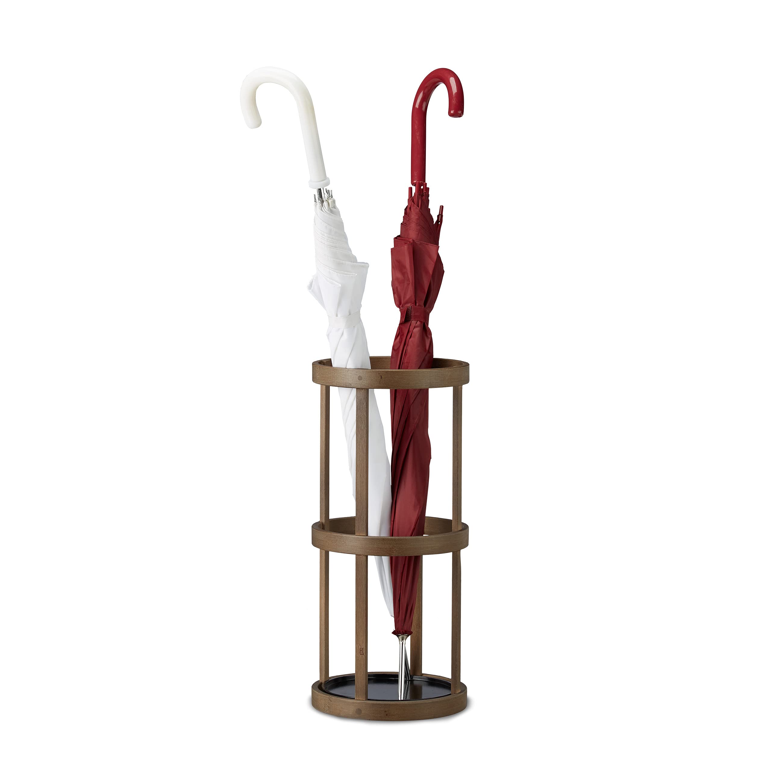 relaxdays-schirmst-nder-rund-bambus-mit-auffangschale-hbt-45x20-5x20-5-cm-braun image 1