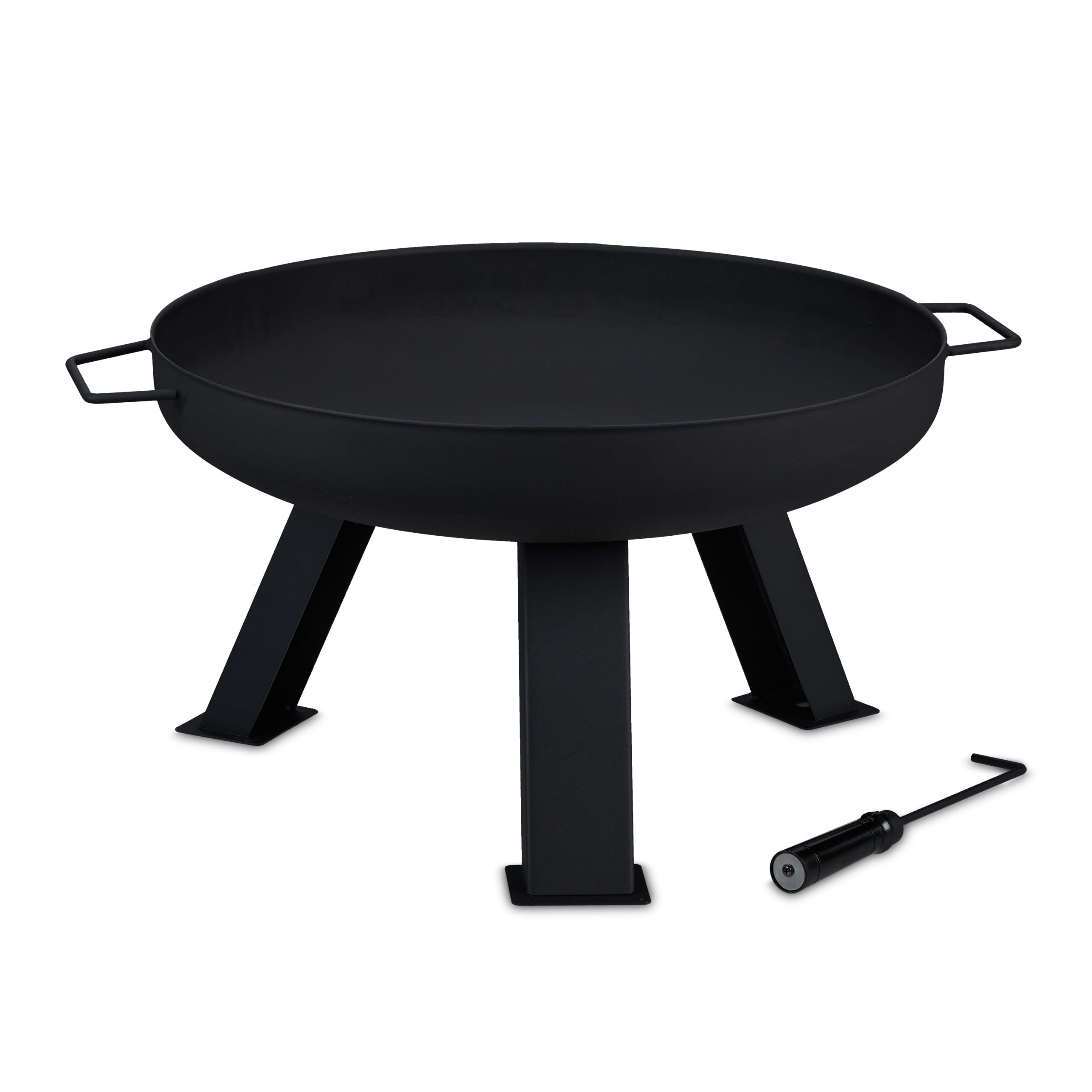 relaxdays-feuerschale-60-cm-rund-schwarz-stahl-inkl-sch-rhaken-35x73x60-cm image 4