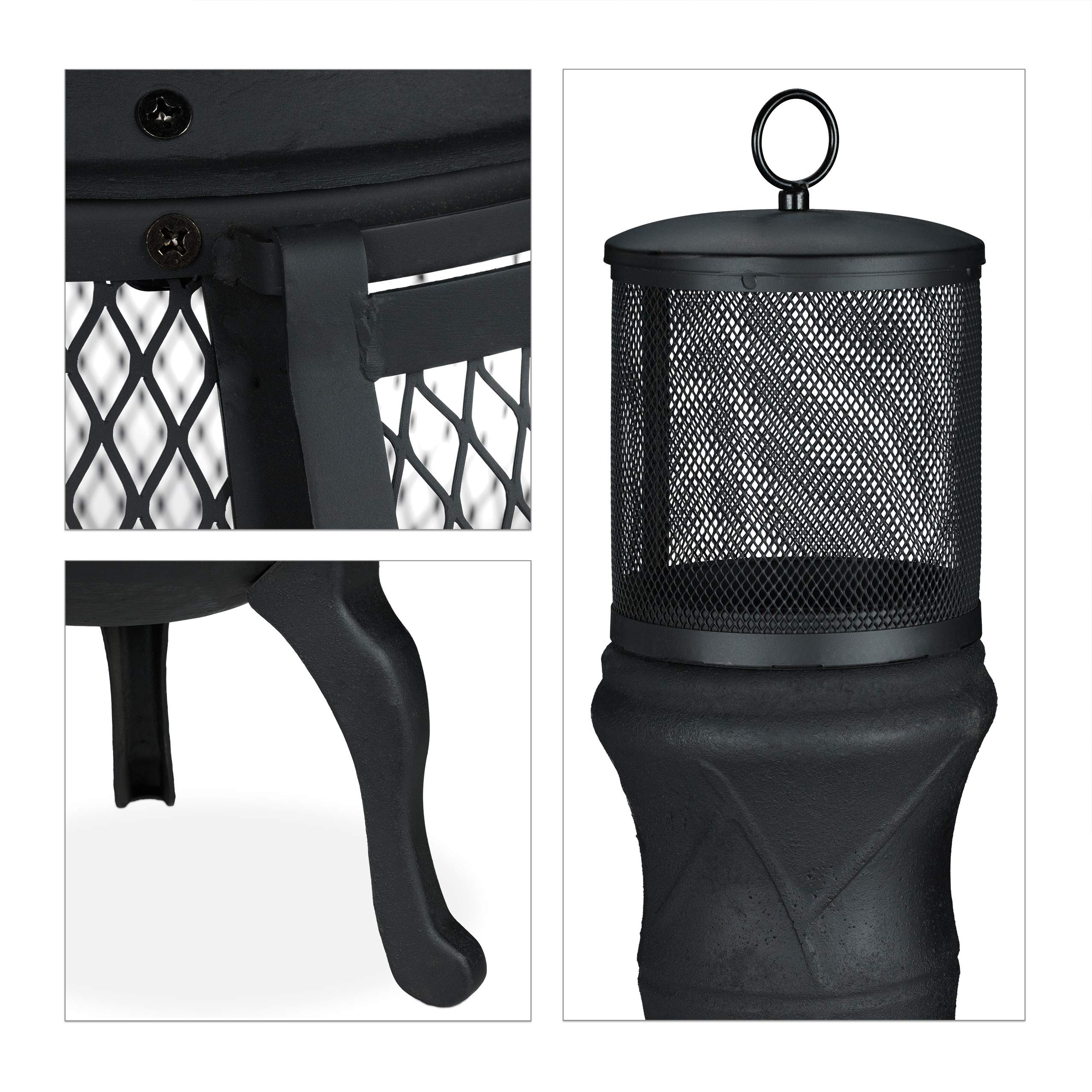 relaxdays-terrassenofen-gartenkamin-gusseisen-113x38-cm-schwarz image 8