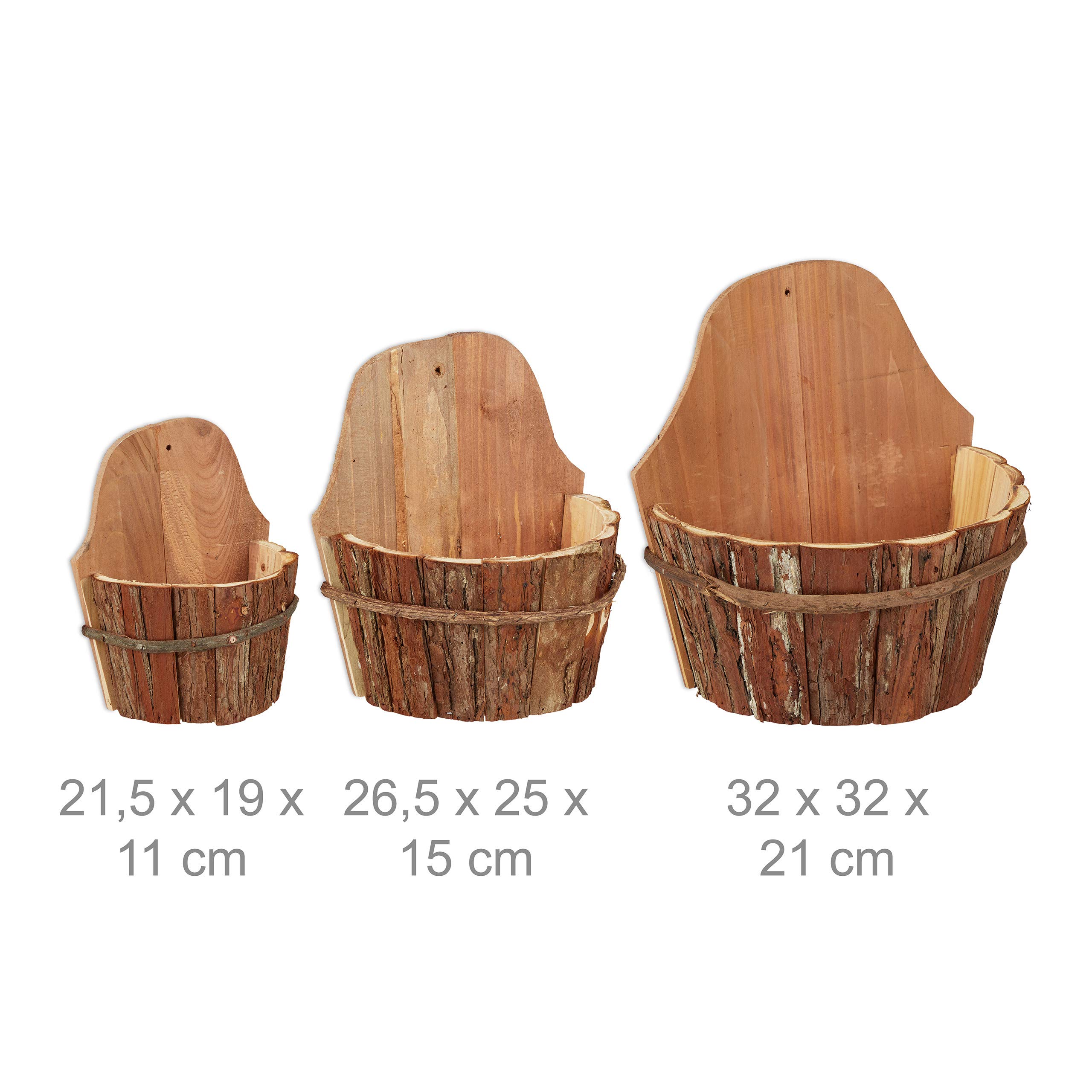 relaxdays-wand-blumentopf-3er-set-holz-natur-h-ngend image 4