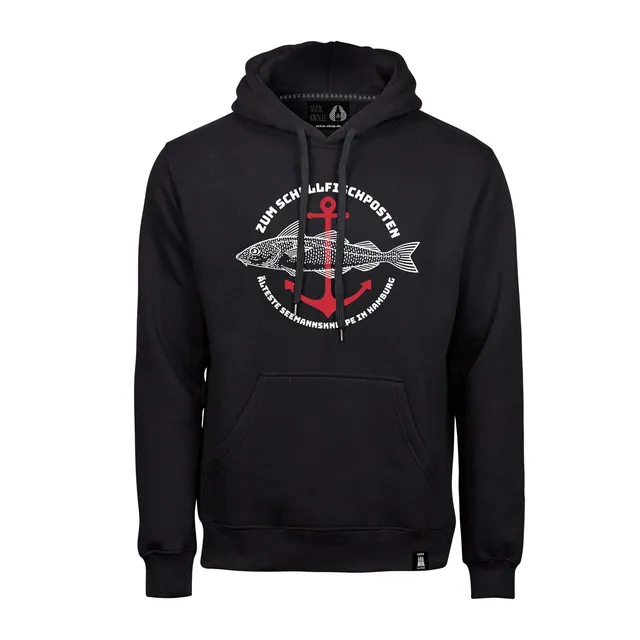 astra-hoodie-schellfischposten-unisex-schwarz-kapuzenpullover image 1